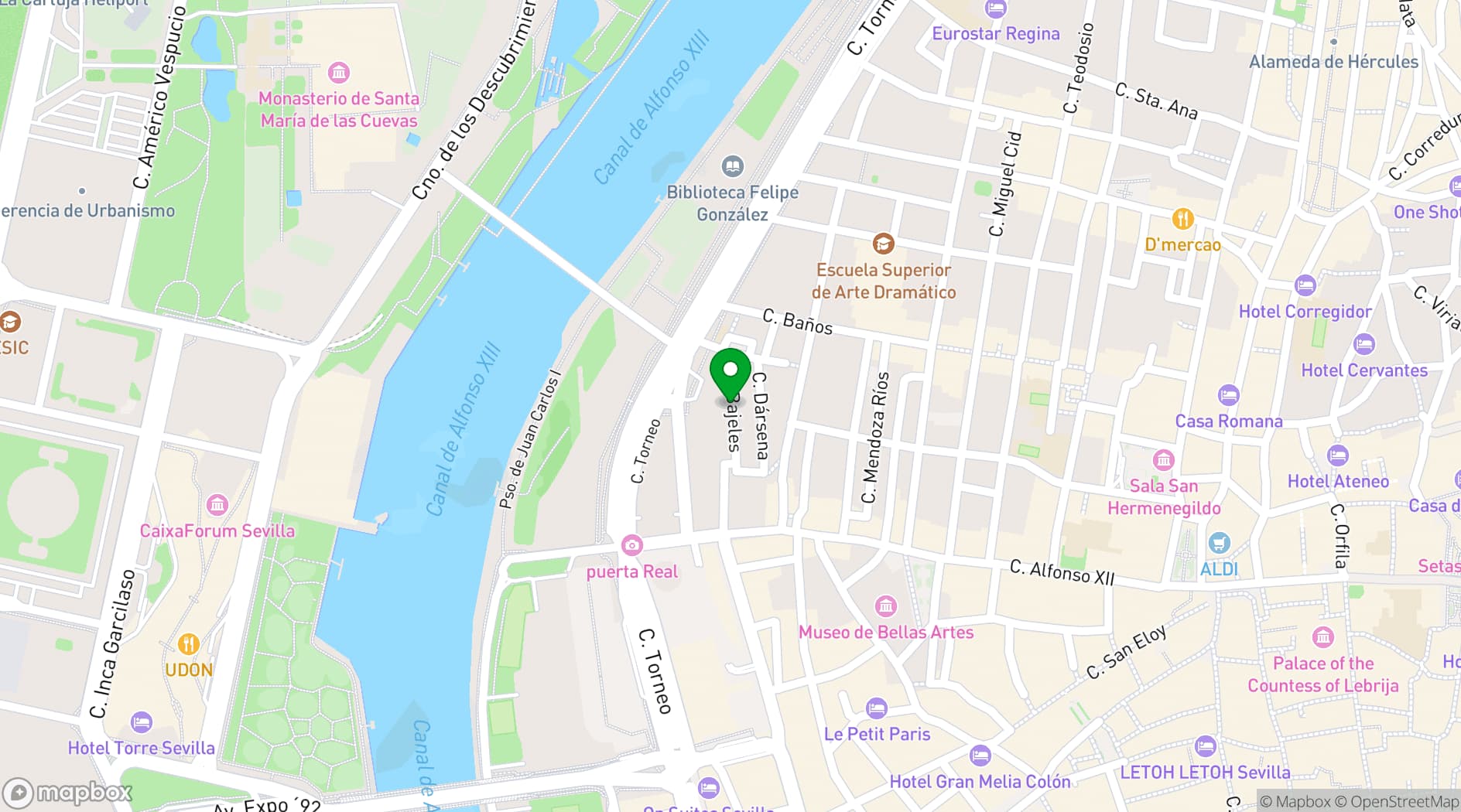 Map showing Magma Sevilla