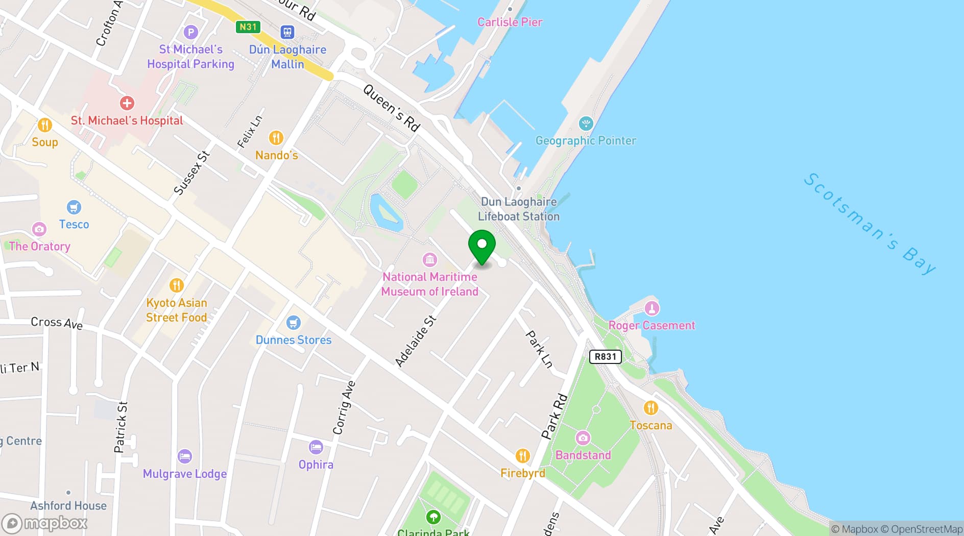 Map showing Haddington House