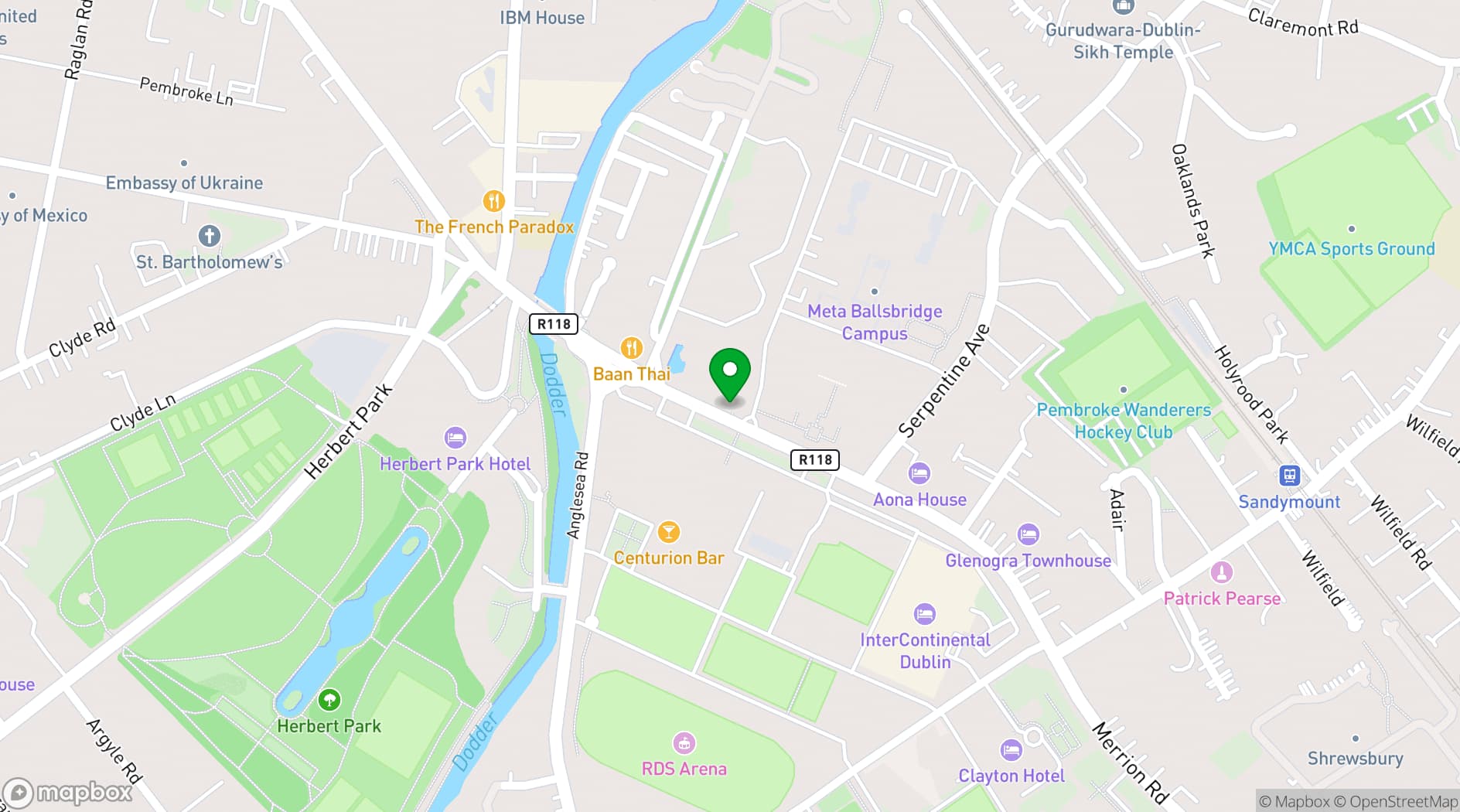 Map showing The Penthouse