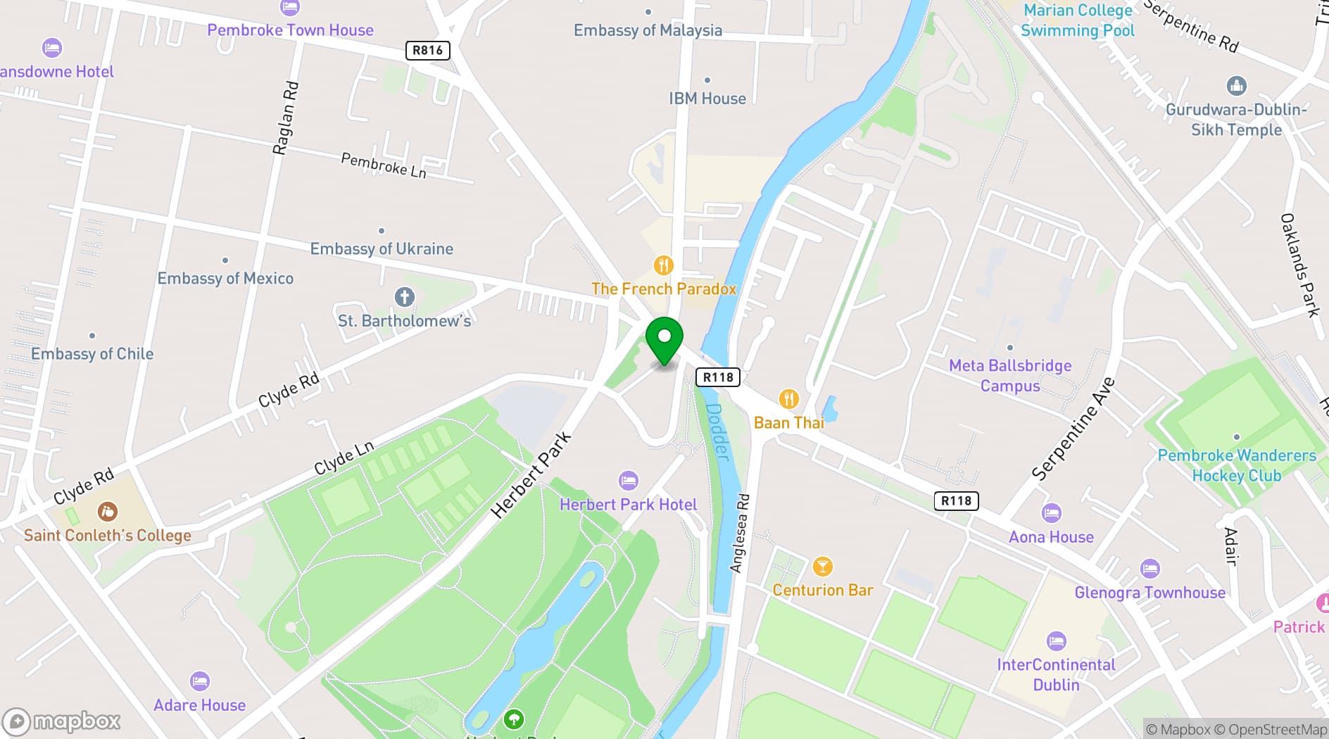 Map showing The Bridge 1859
