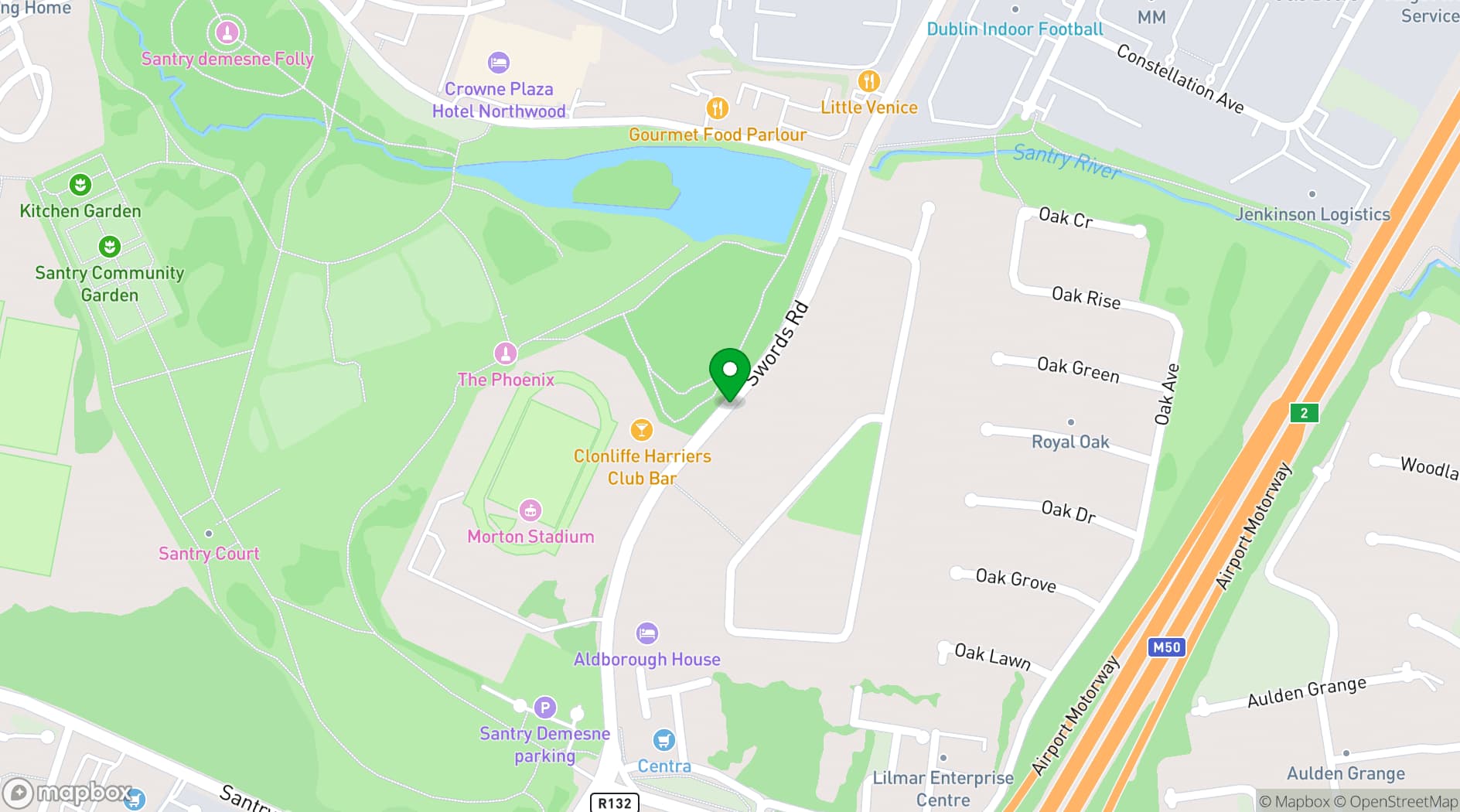 Map showing McGettigan Hotels