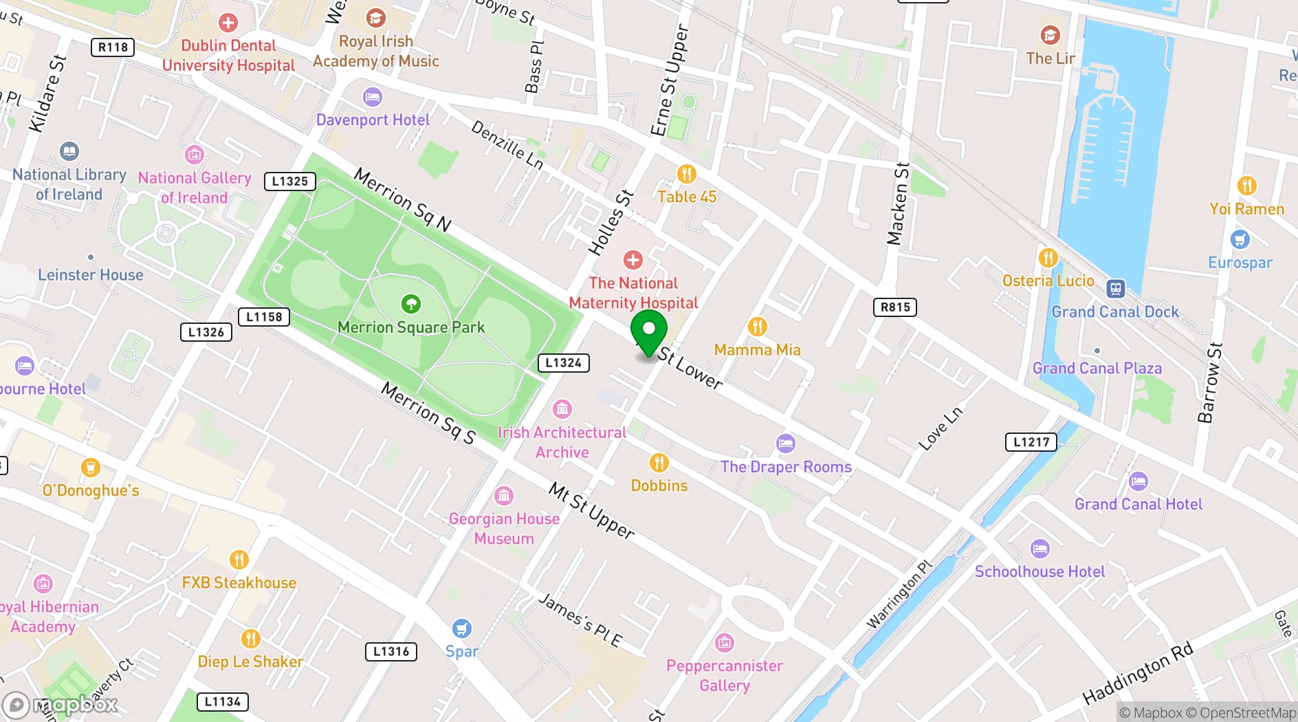 Map showing The Leinster