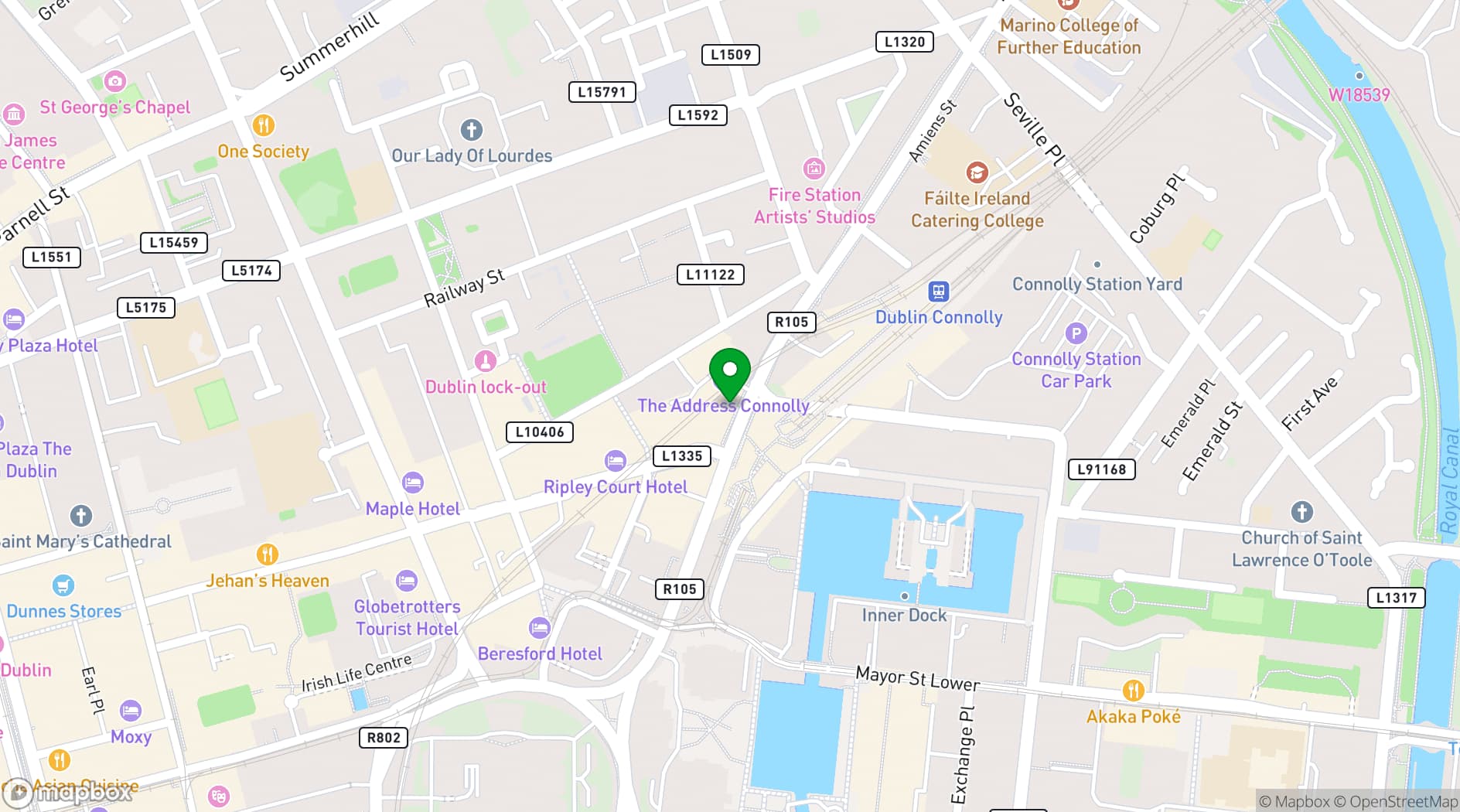 Map showing The Club Lounge