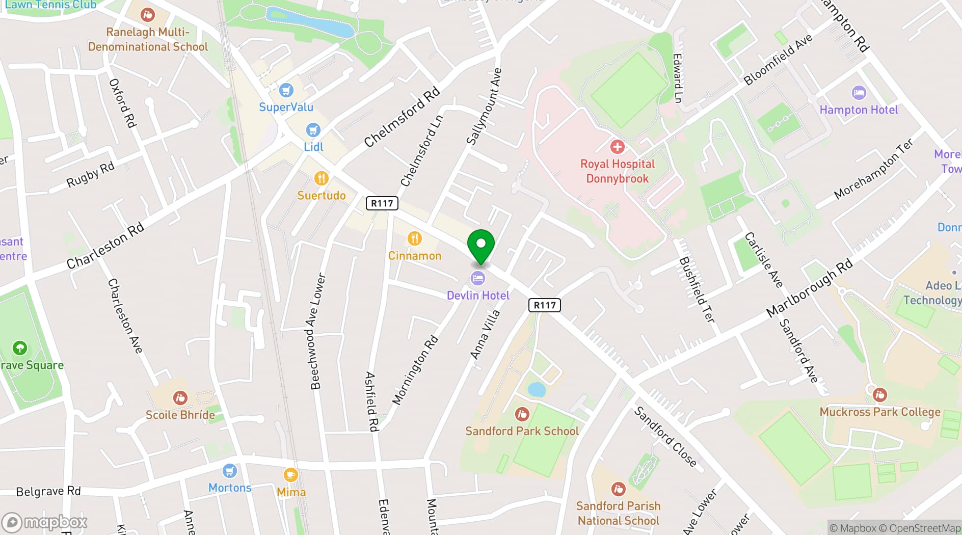 Map showing The Devlin