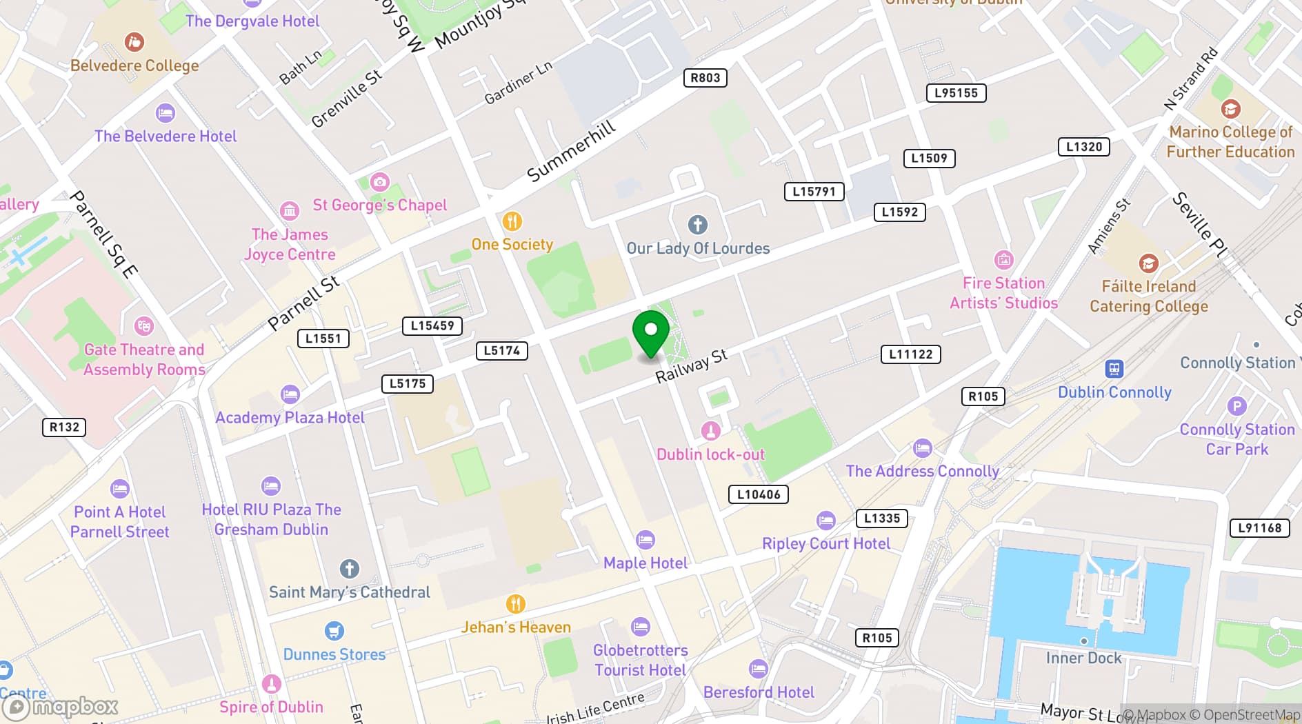 Map showing Companies Registration Office