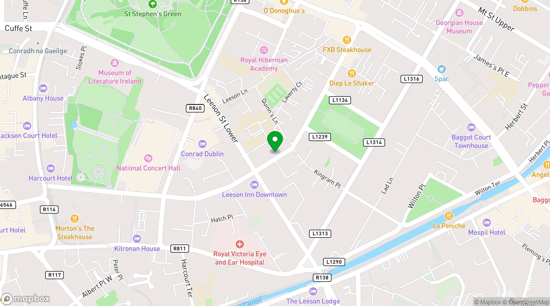 Map showing Dax Restaurant