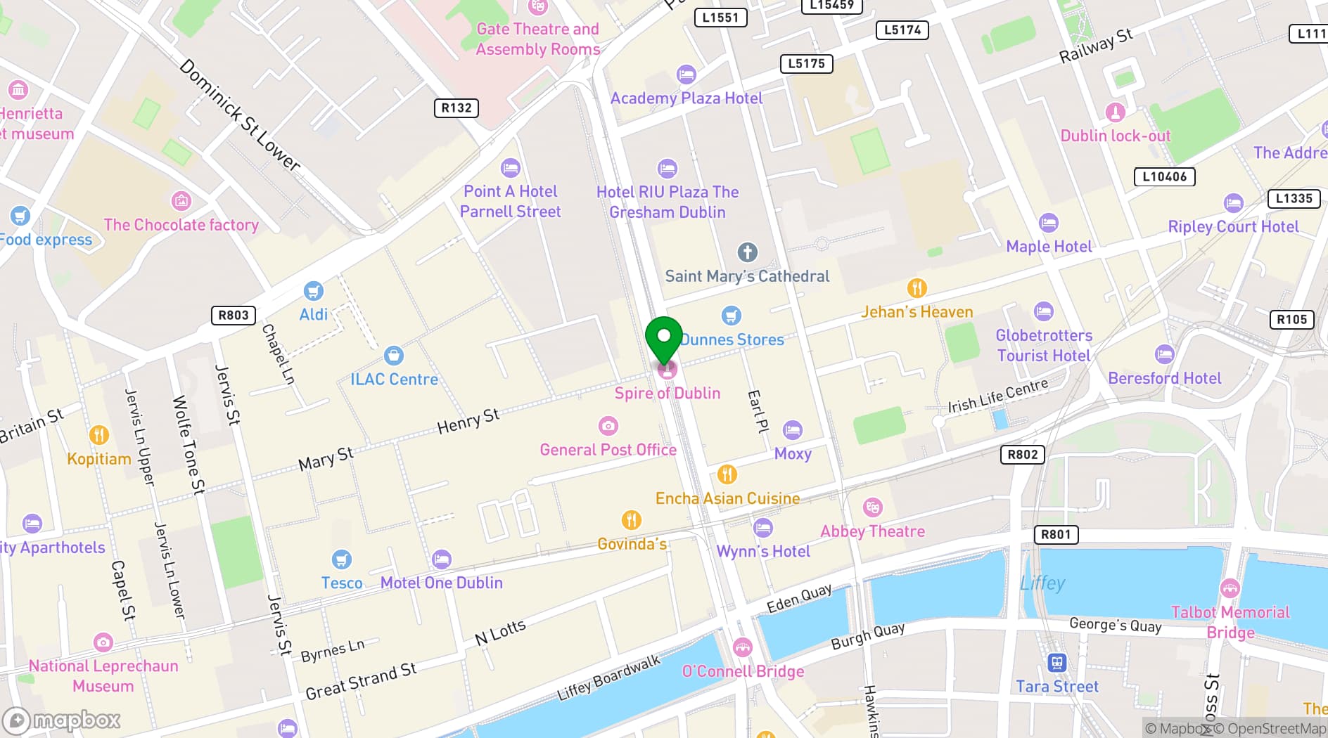 Map showing The Round Room