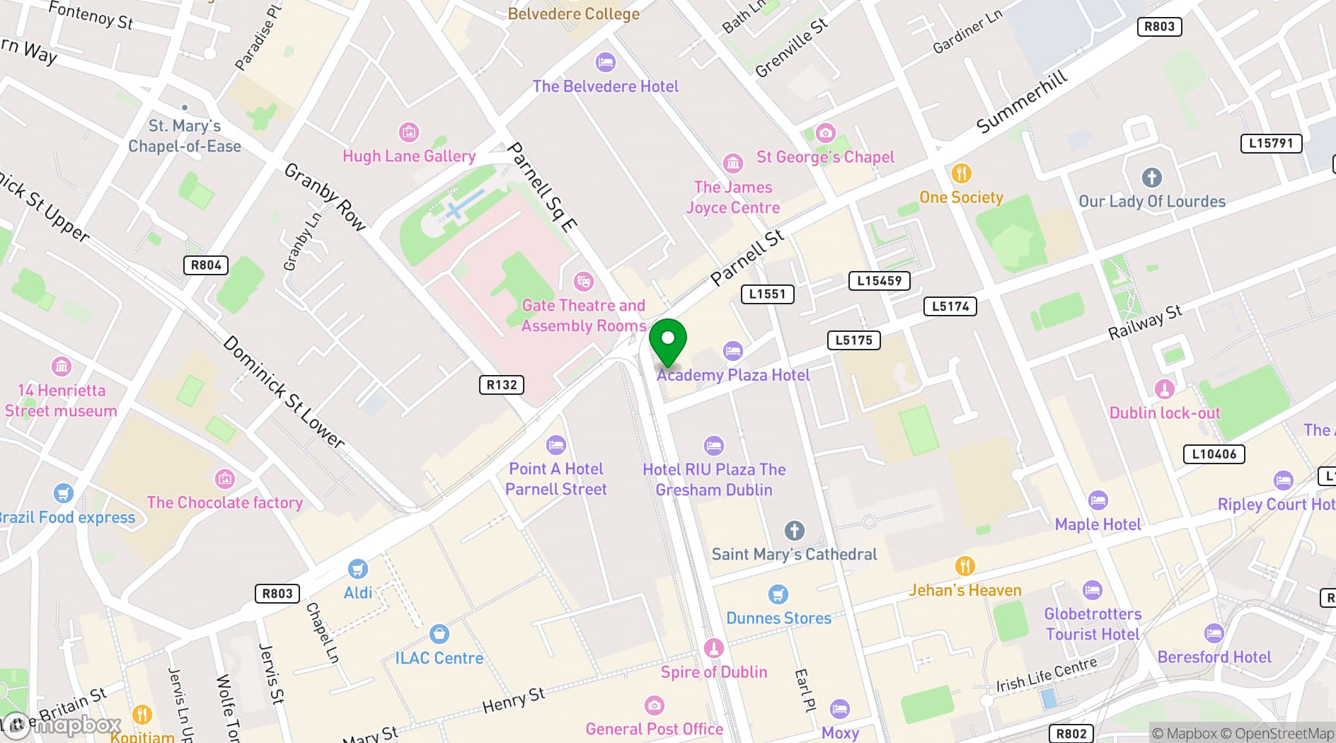 Map showing Holiday Inn Express