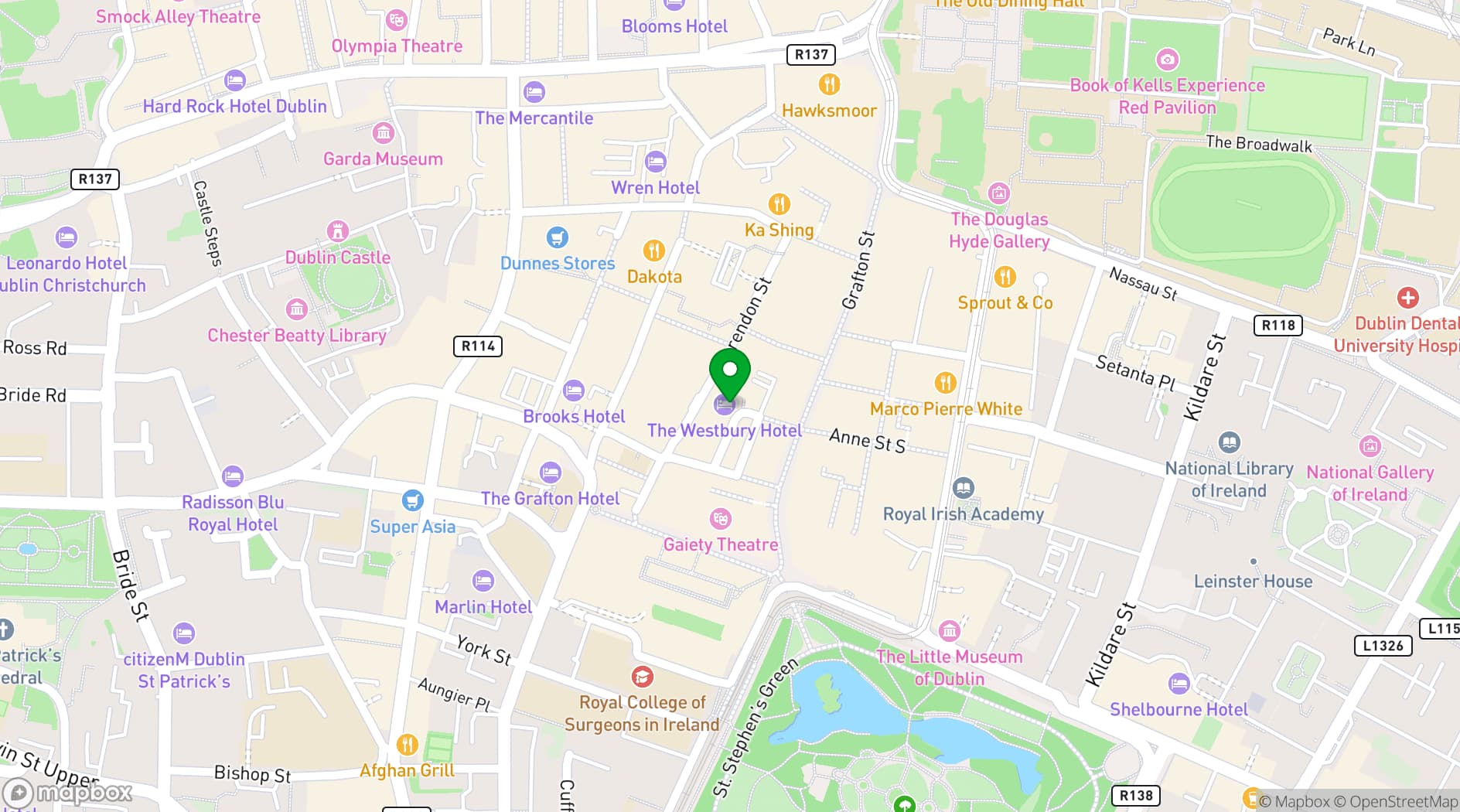 Map showing WILDE