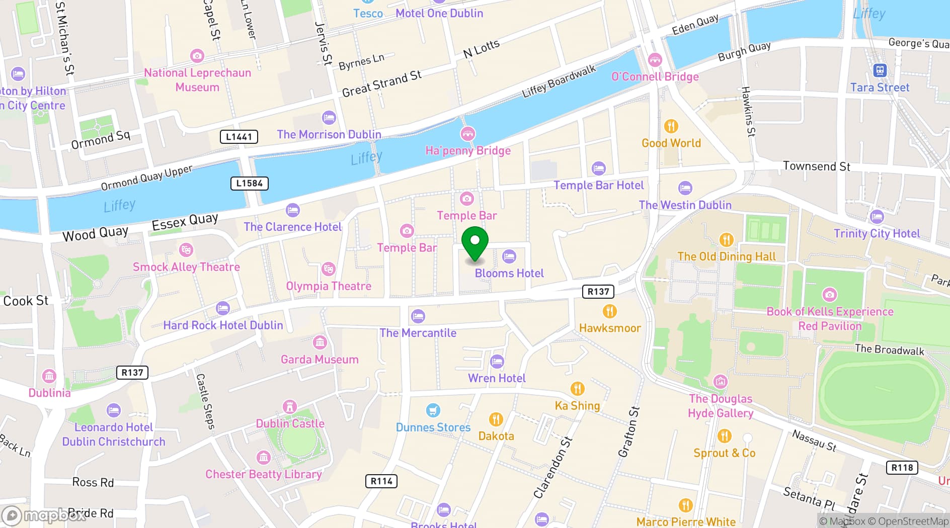 Map showing Central Plaza