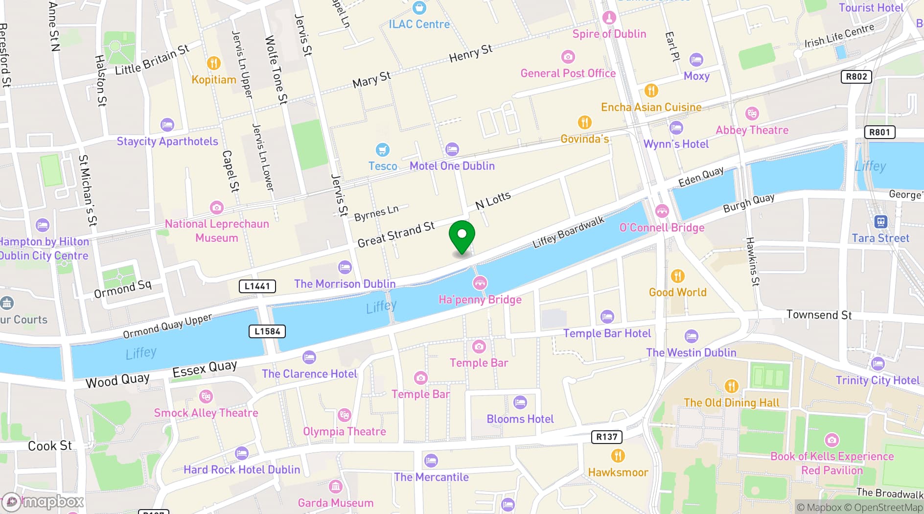 Map showing The Woollen Mills