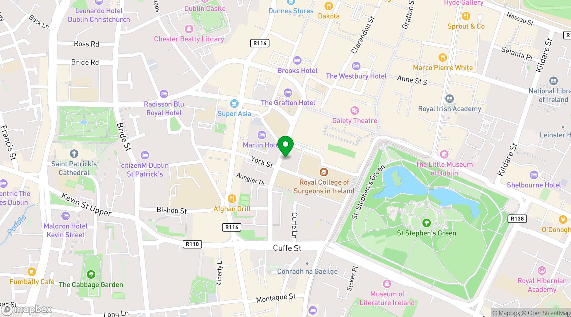Map showing Arthaus Hotel