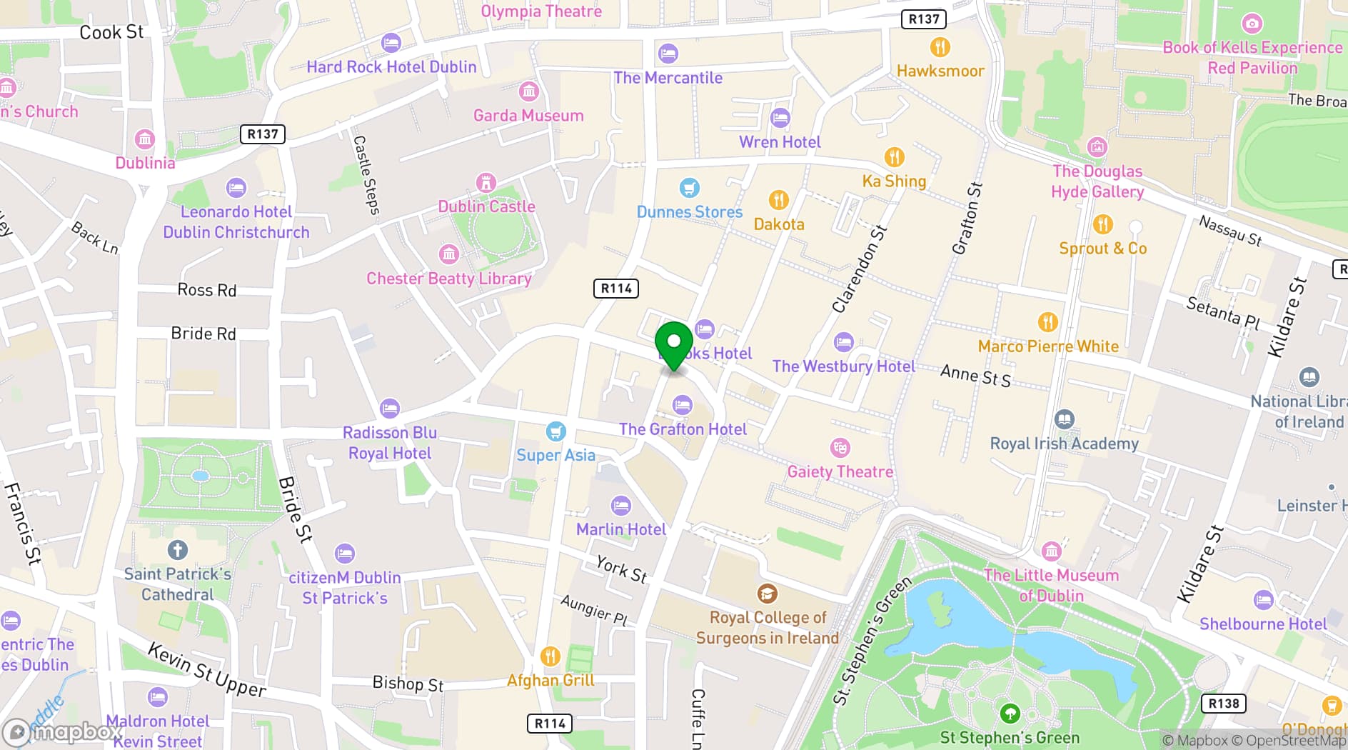 Map showing Bartley's Lounge