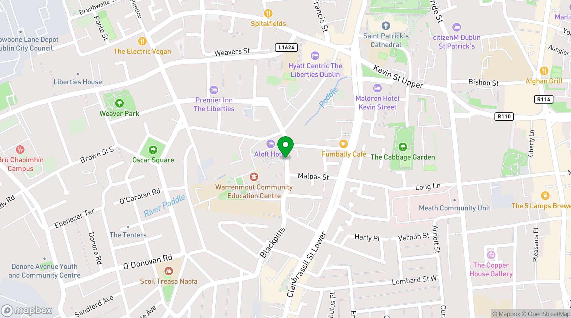Map showing Hen's Teeth