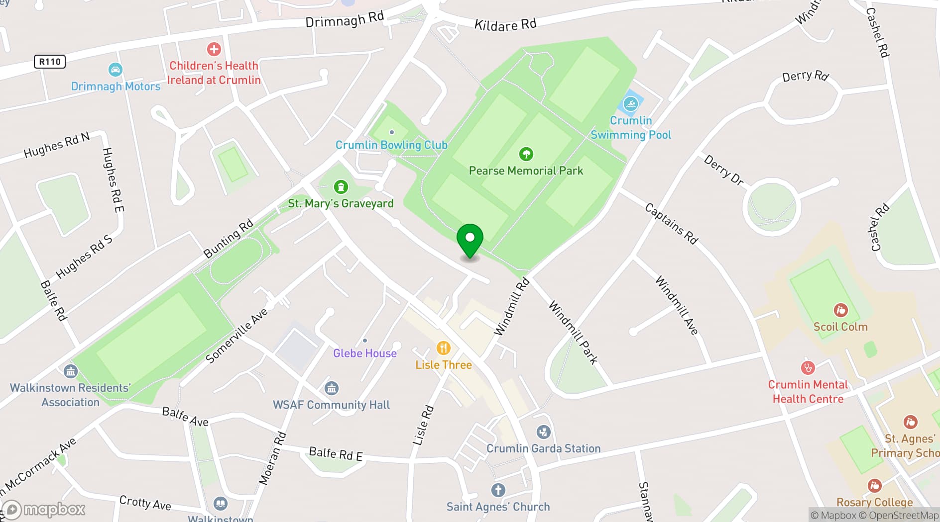 Map showing The Vintage Cafe