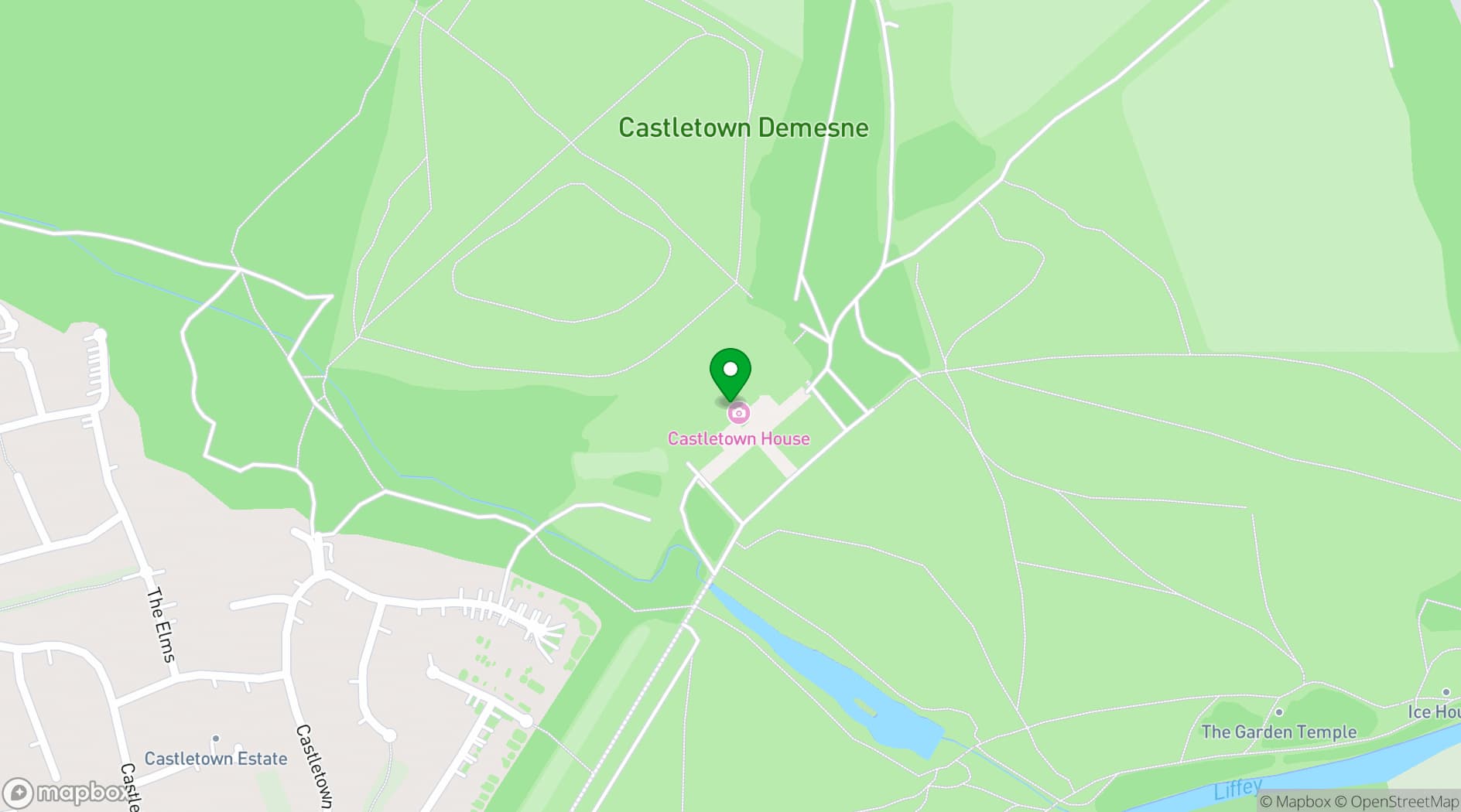 Map showing Castletown House