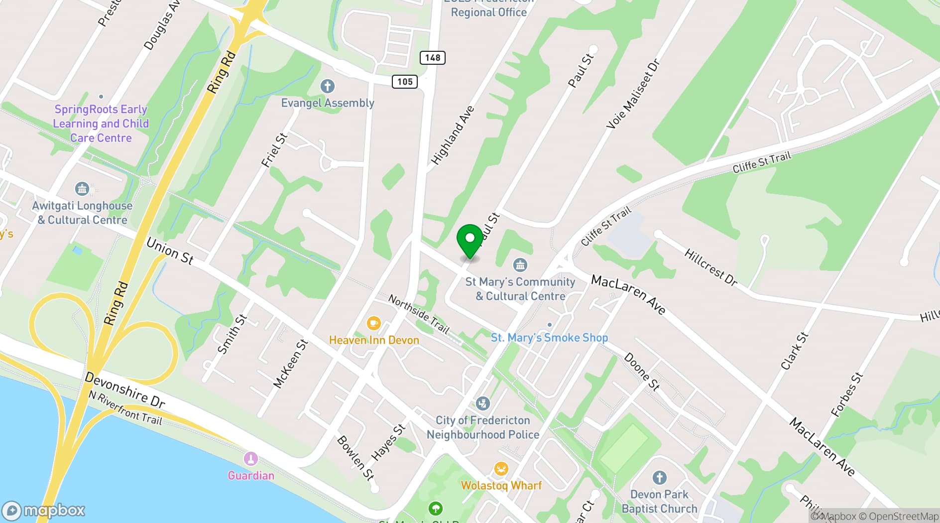Map showing The Fox