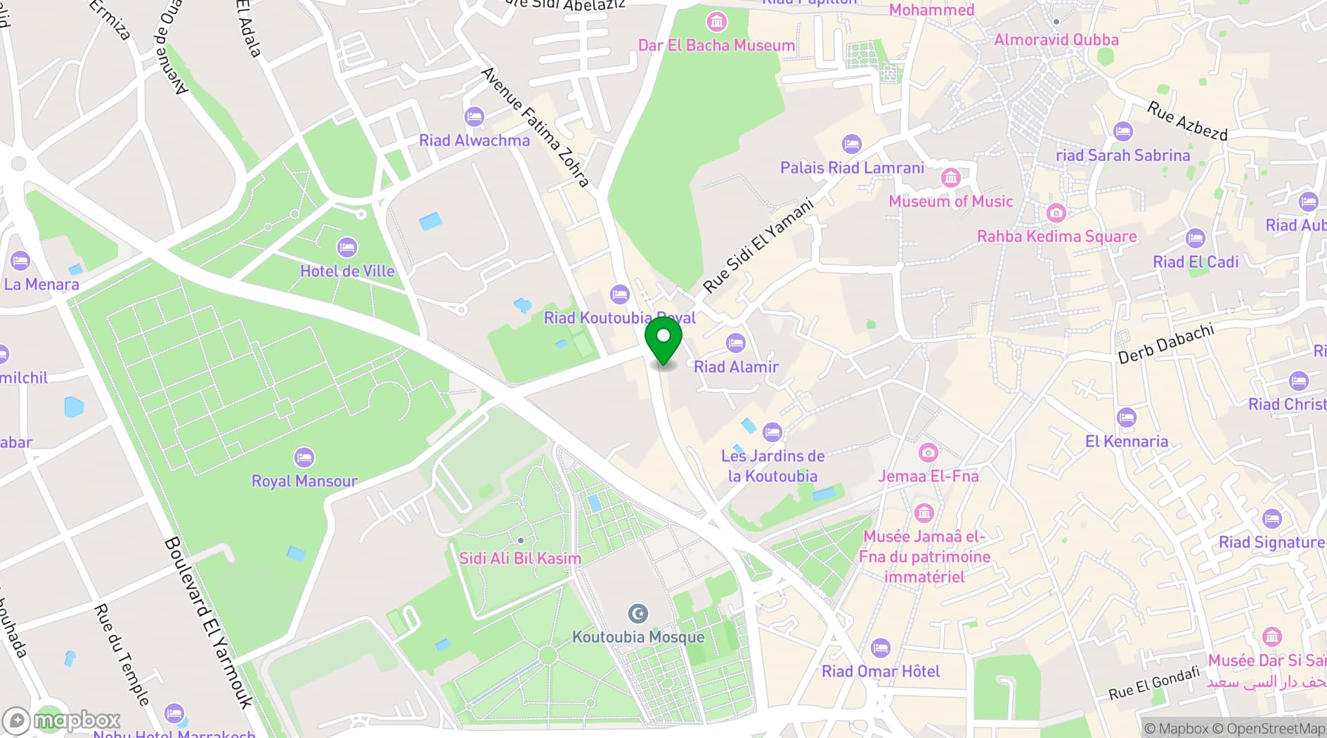 Map showing El Fenn