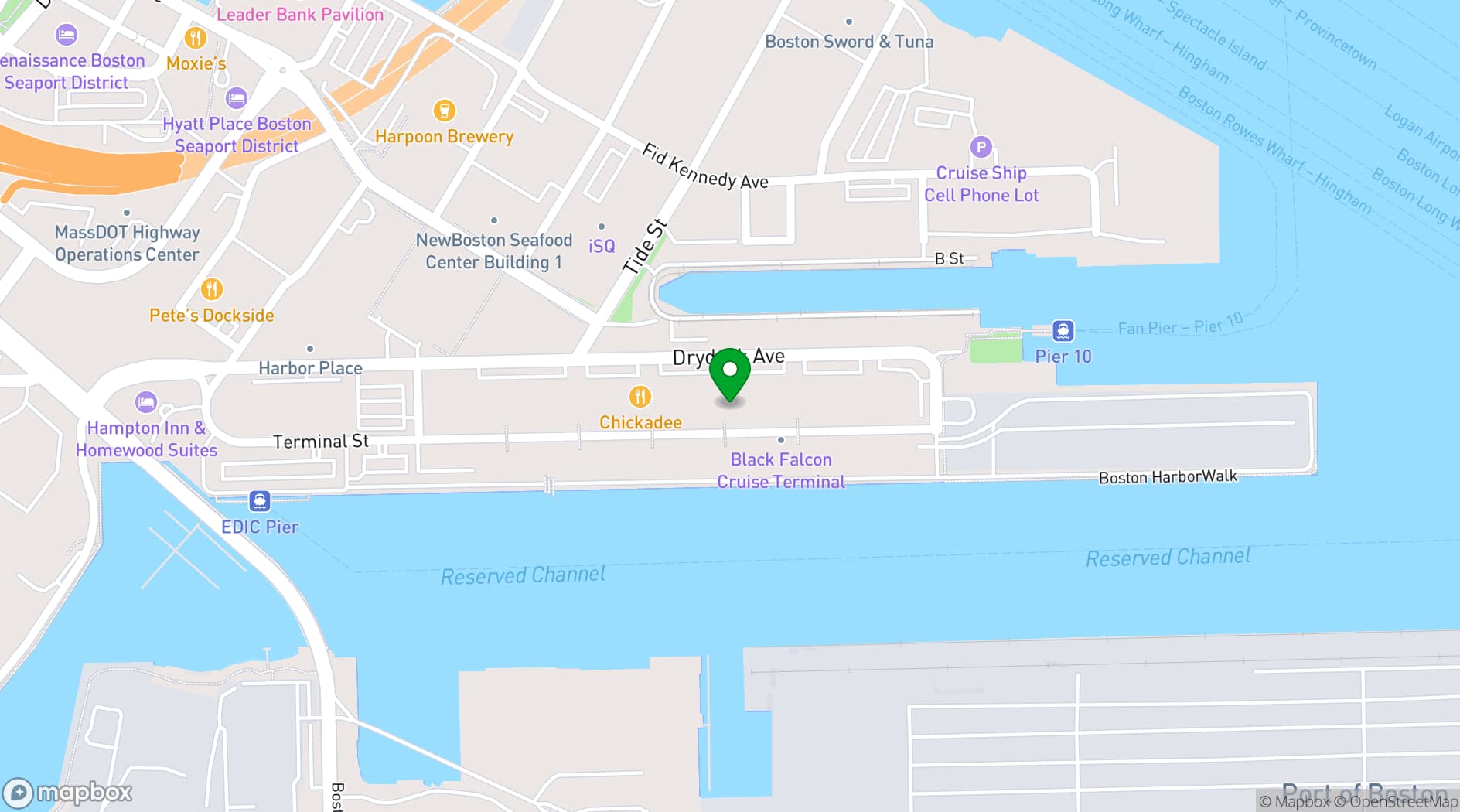 Map showing Boston Art