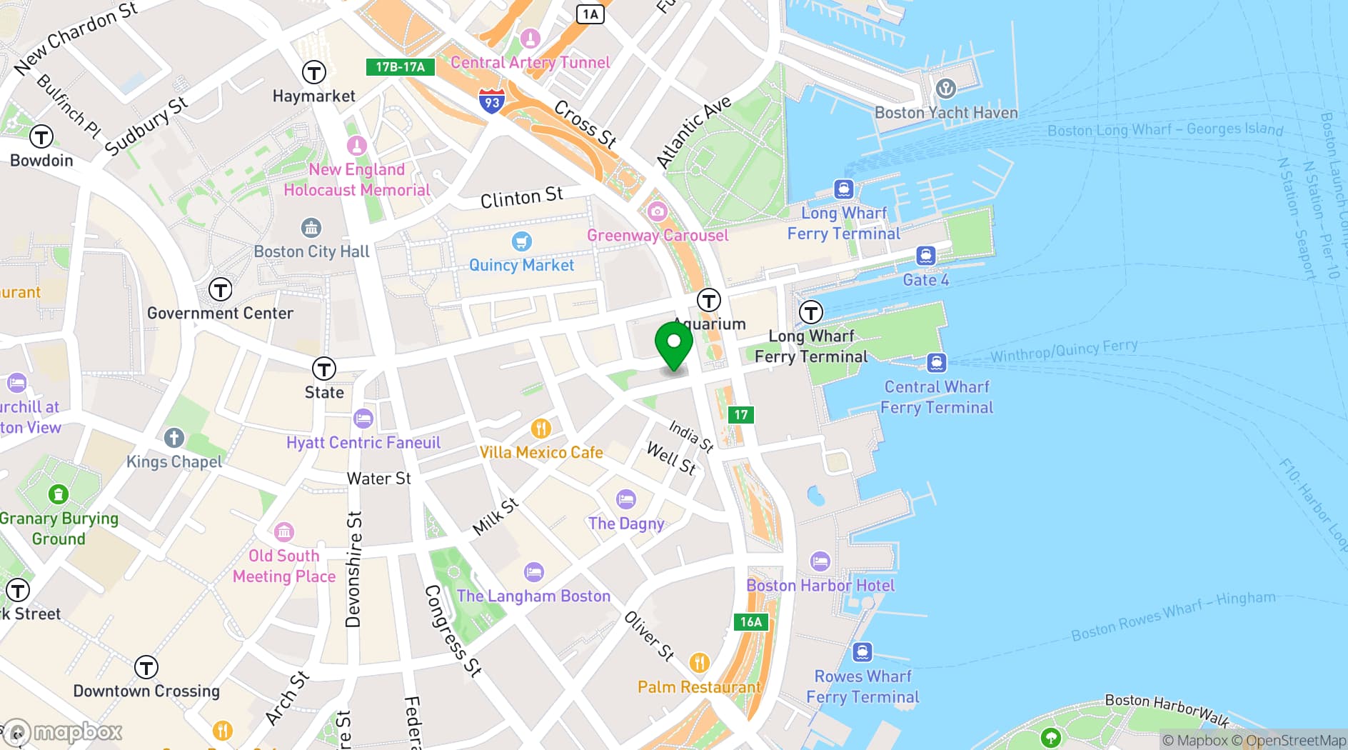 Map showing Granary Tavern
