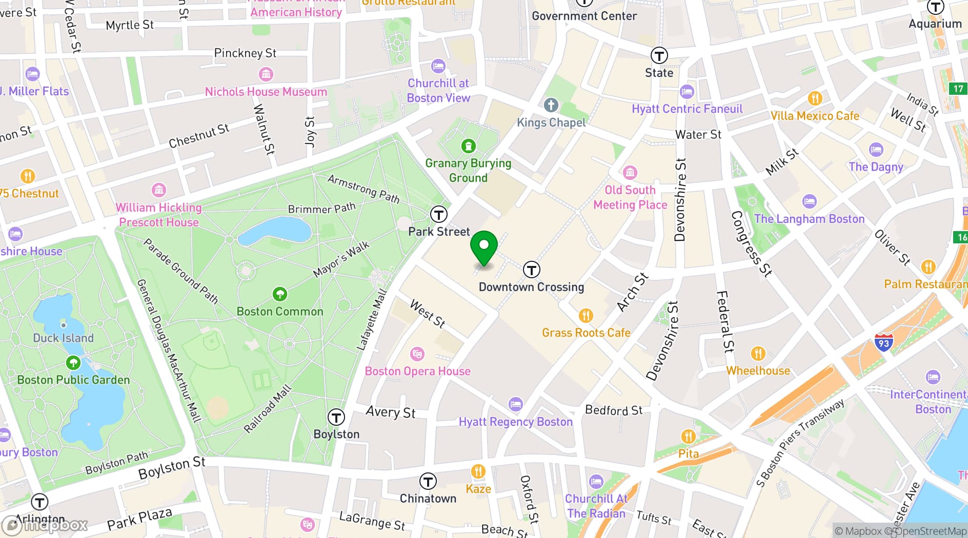 Map showing Yvonne's