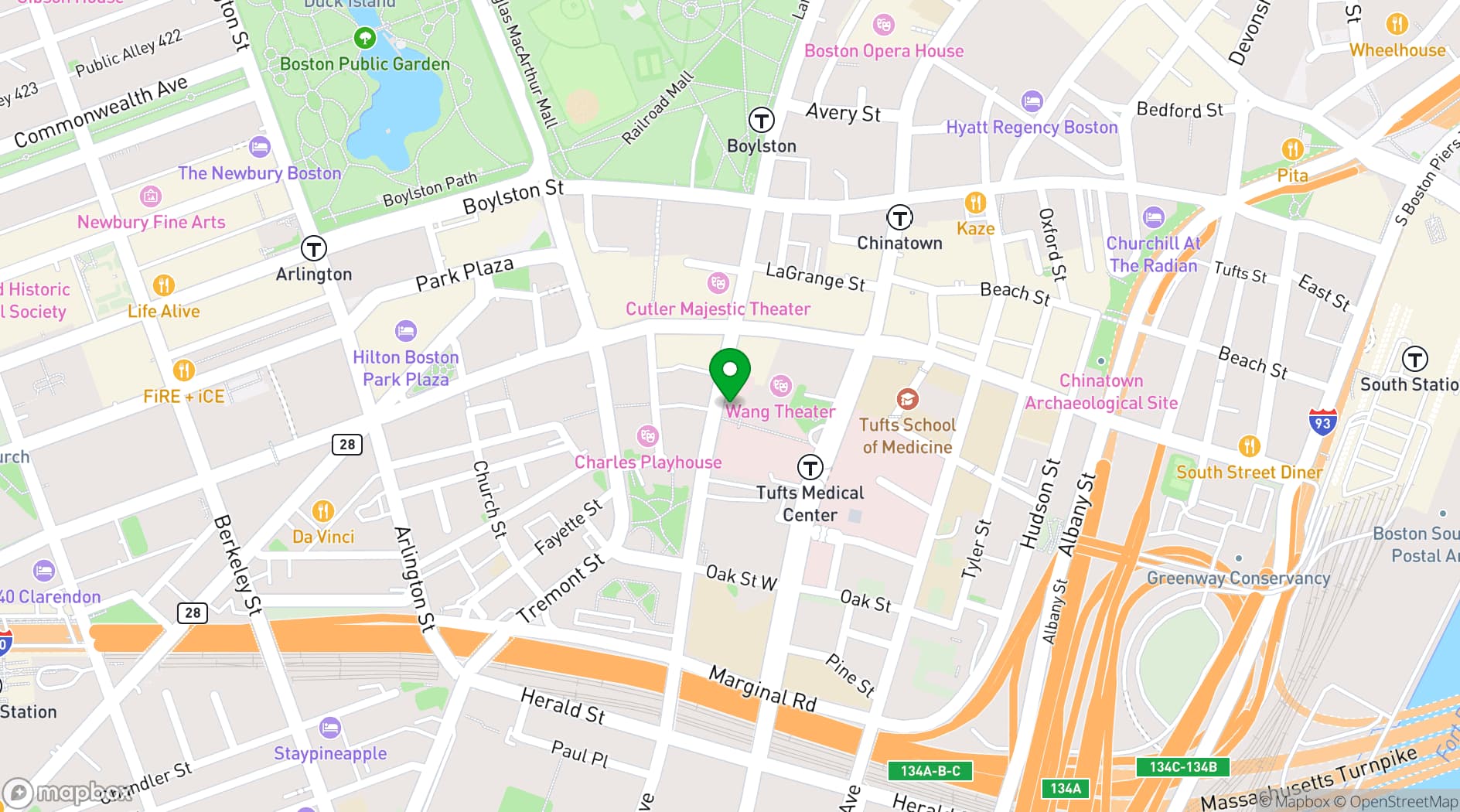 Map showing Boch Center