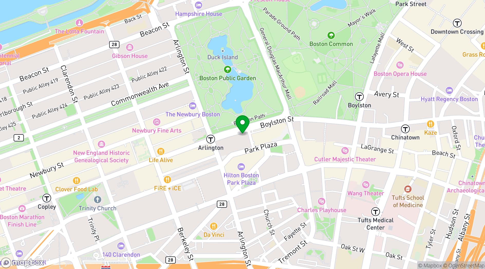 Map showing Bistro Du Midi