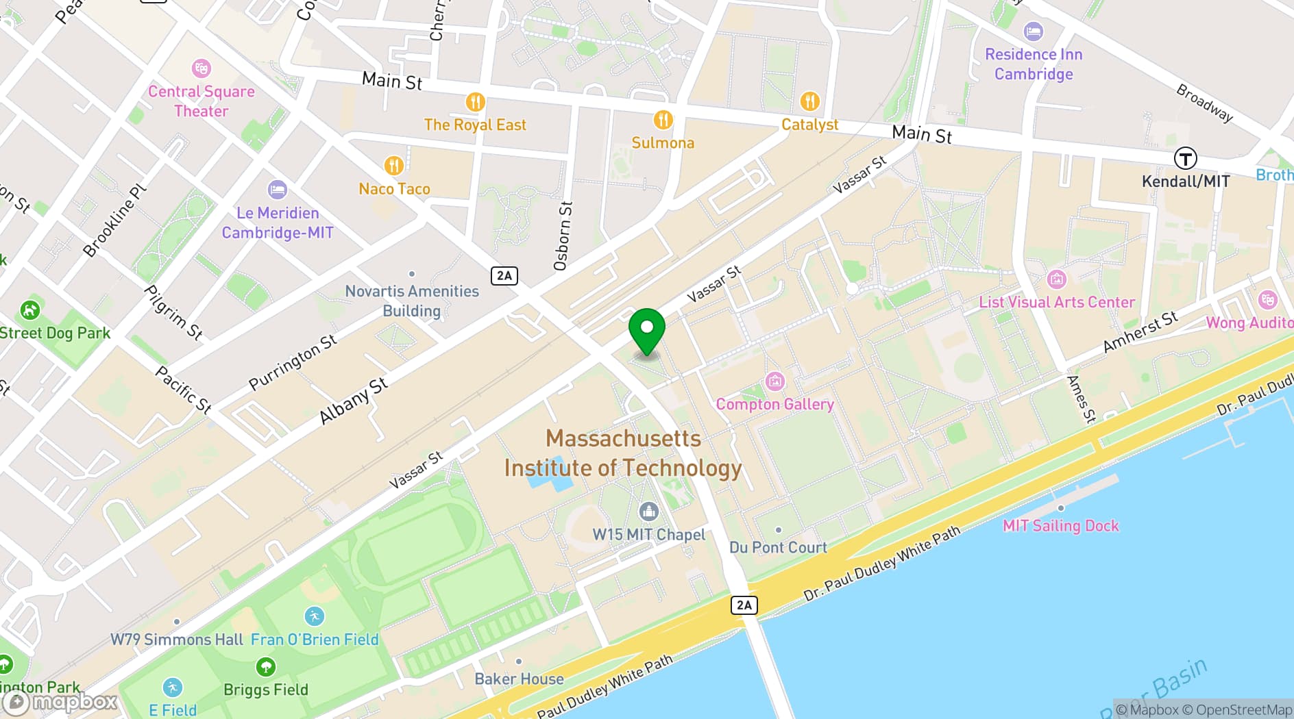 Map showing MIT Media Lab