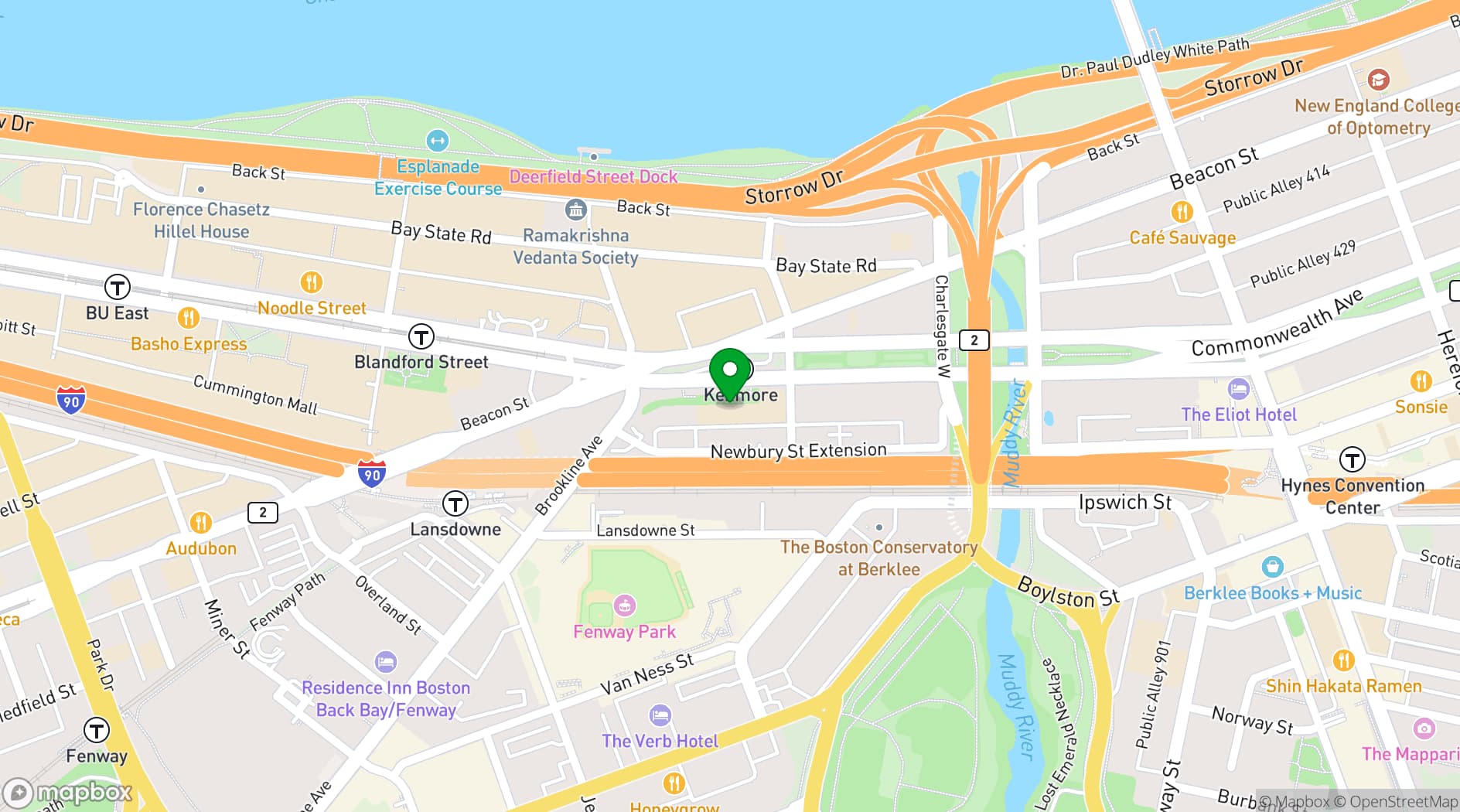 Map showing The Hawthorne