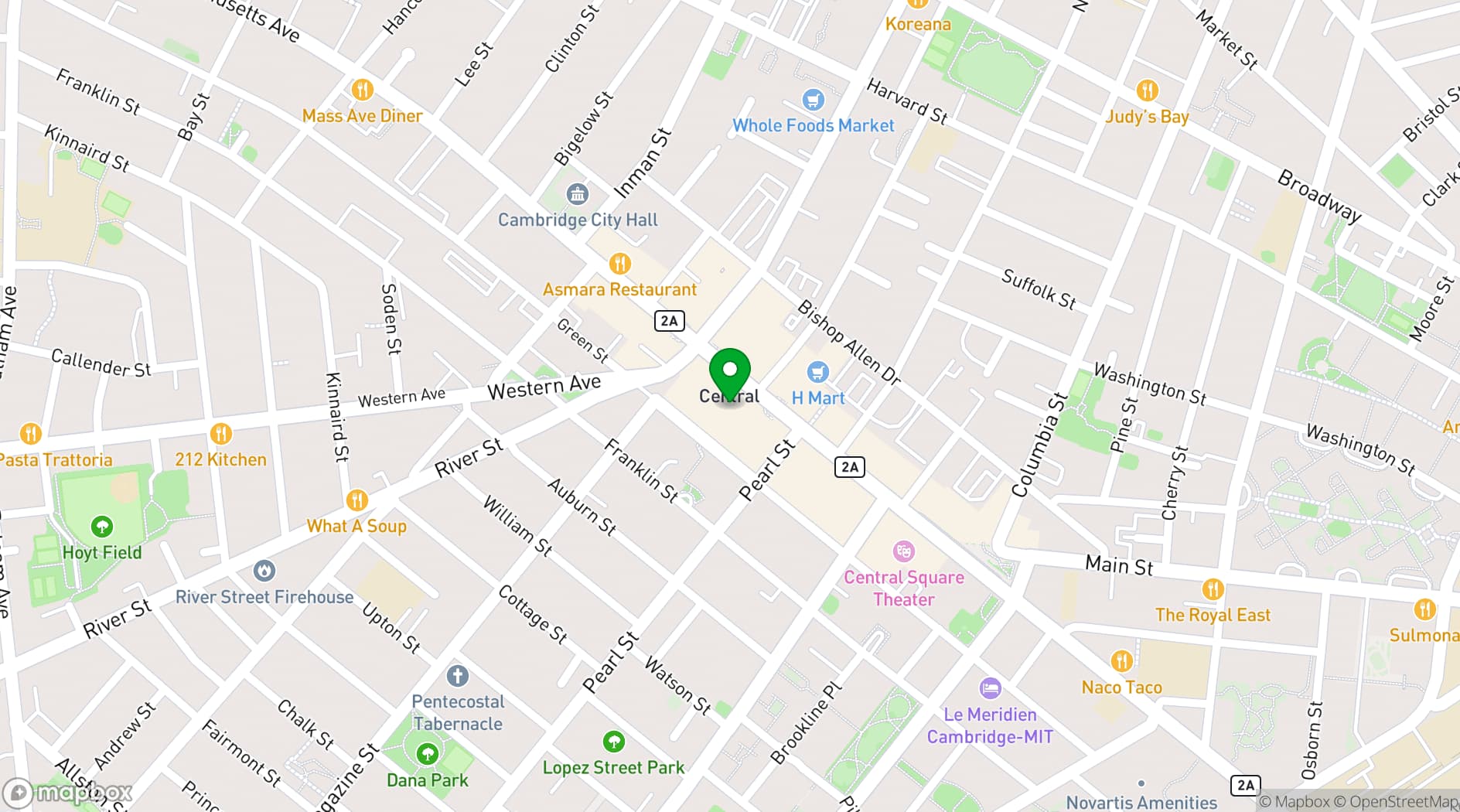 Map showing ImprovBoston