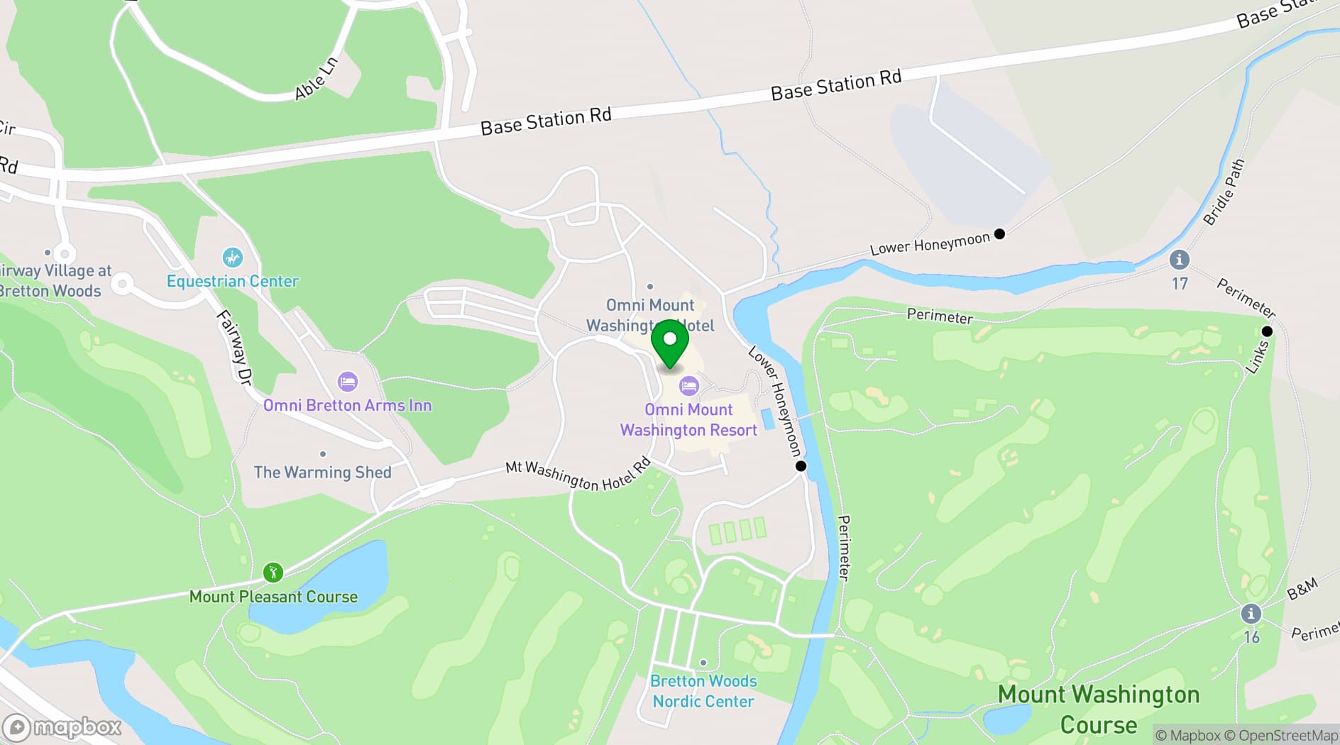 Map showing Omni Mount Washington Resort & Spa