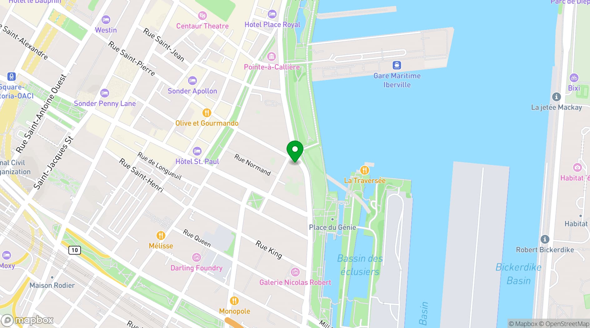 Map showing Old Port of Montréal (Montreal)
