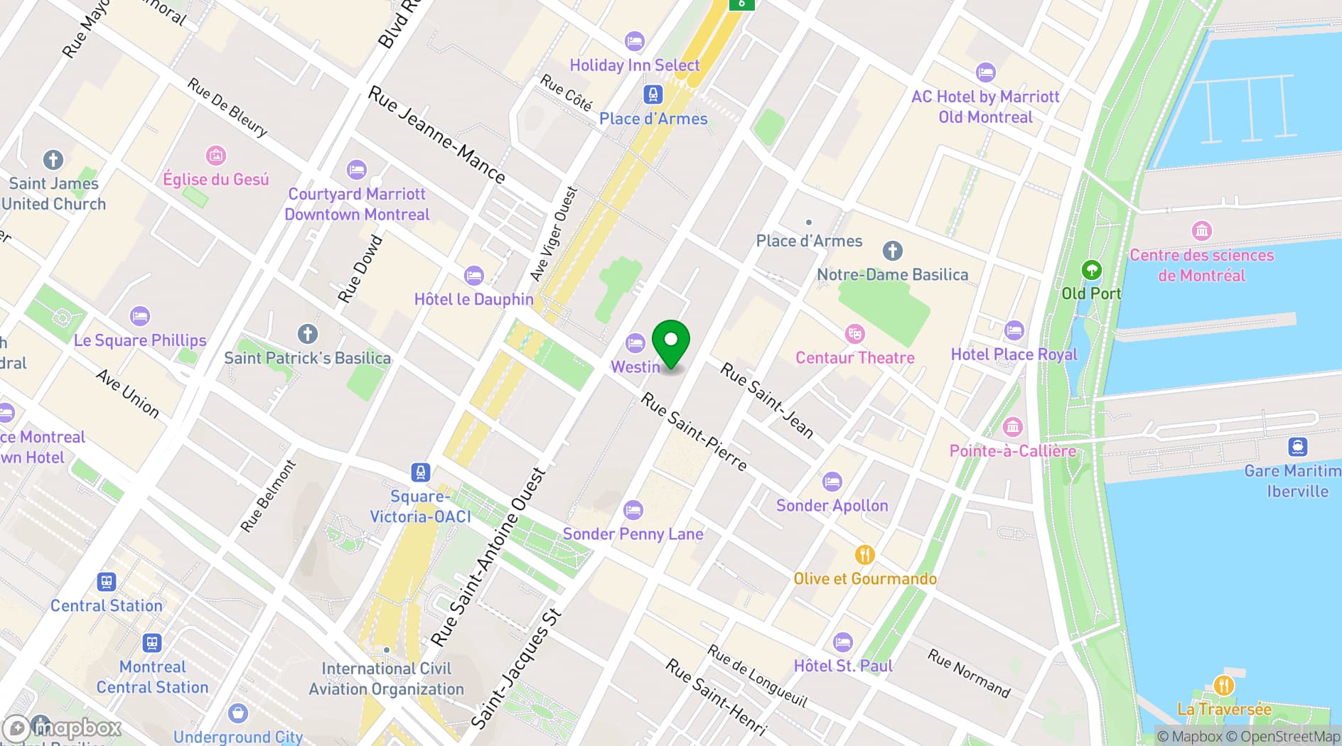 Map showing St-James Theatre