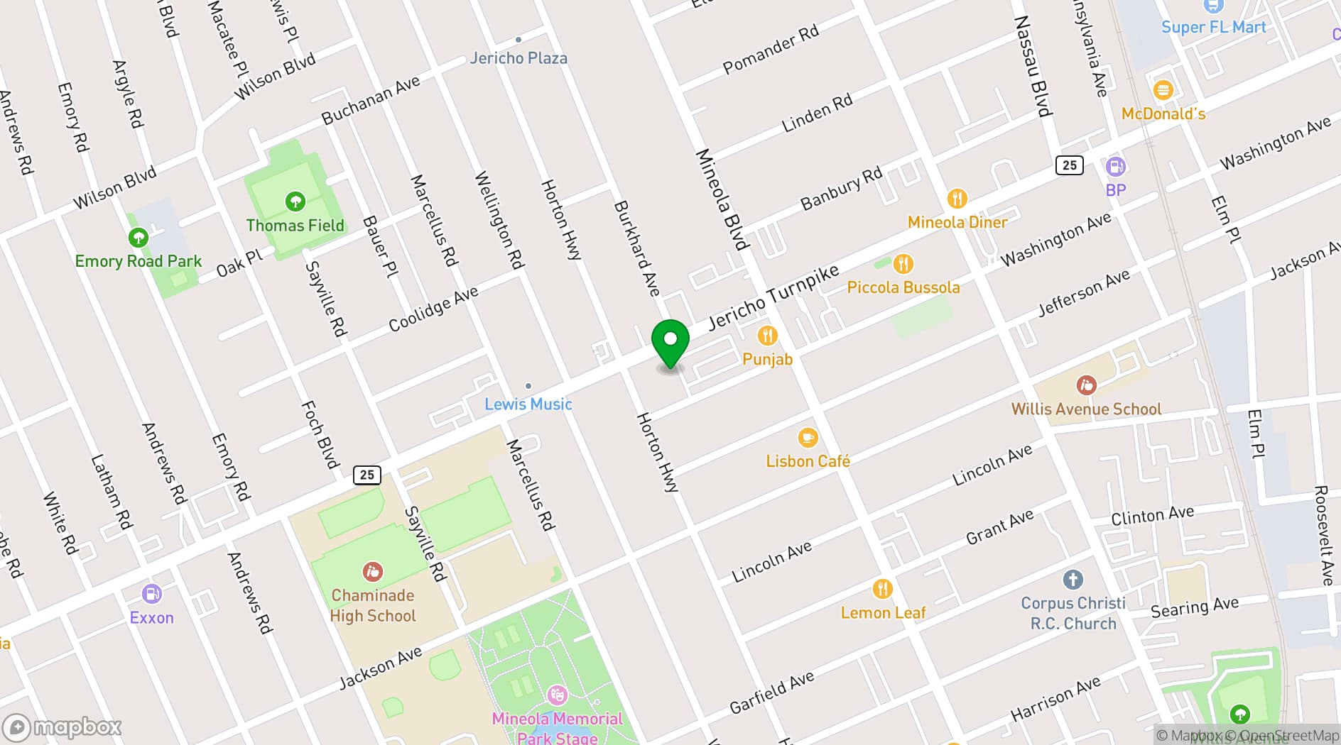 Map showing Jericho Terrace