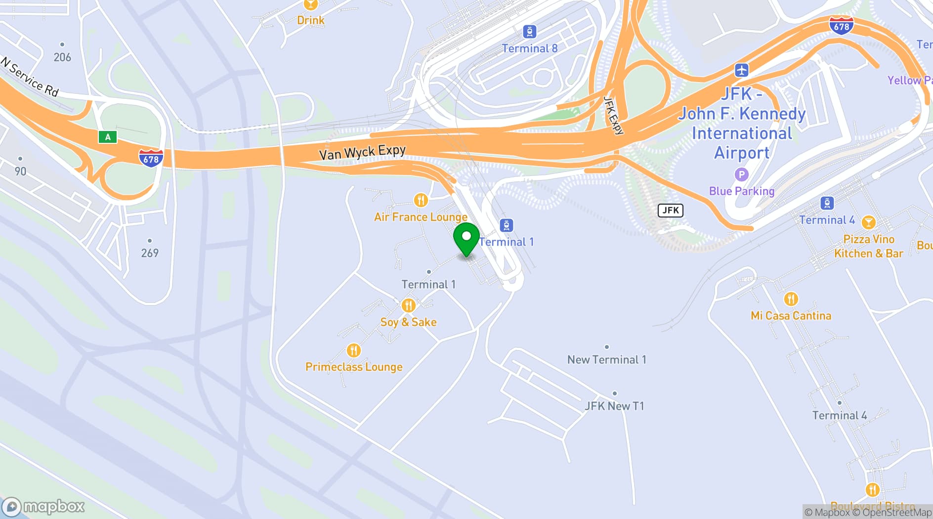 Map showing VIP ONE