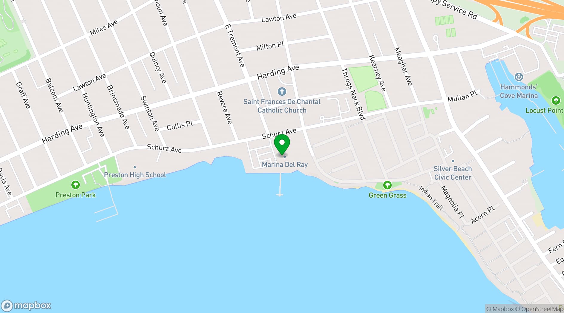 Map showing Marina Del Rey