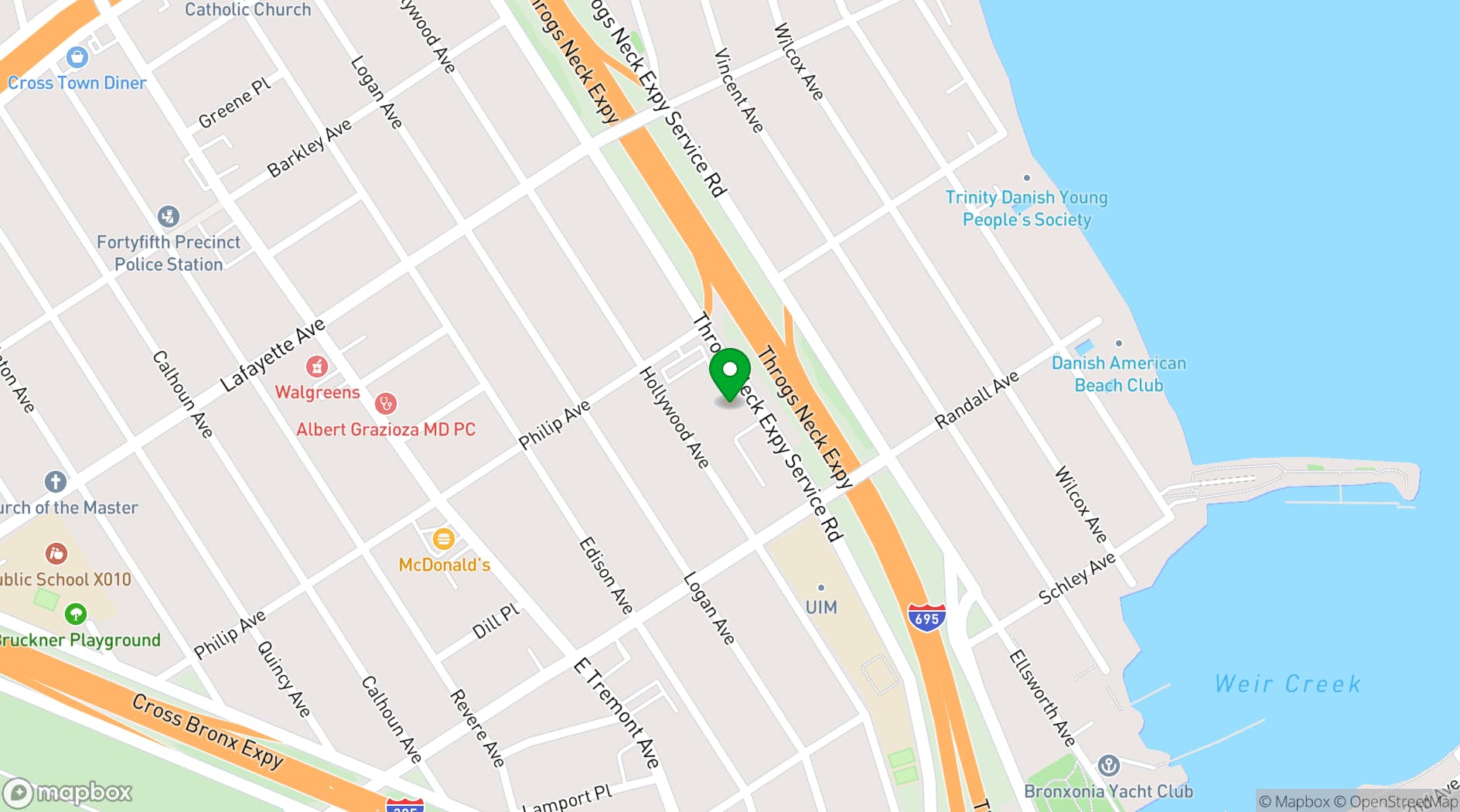 Map showing Villa Barone Manor