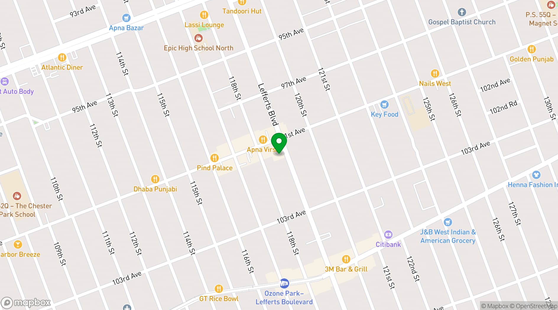 Map showing Villa Russo Catering Hall