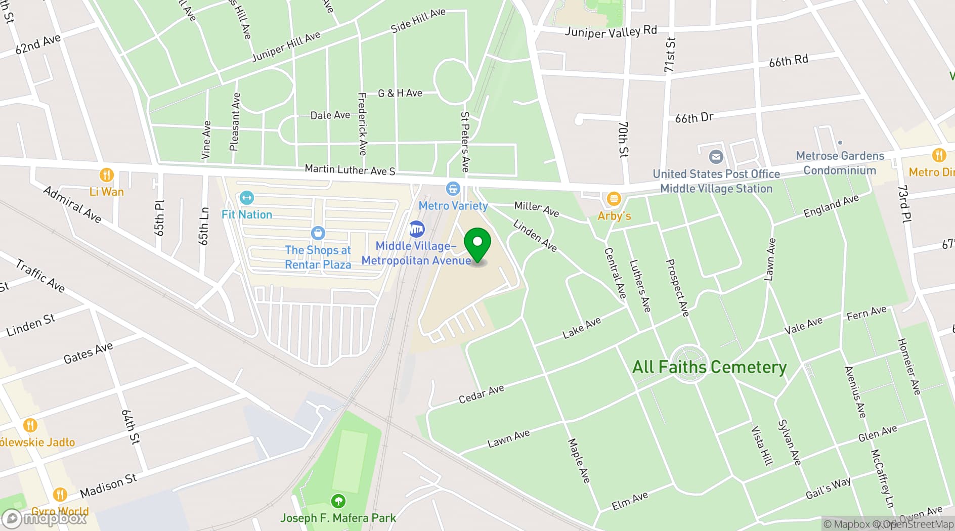 Map showing American Dance & Drama Studio
