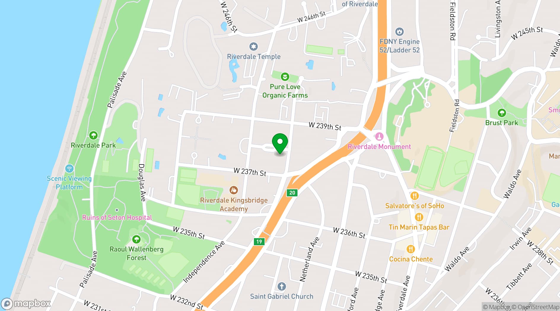 Map showing Blackstone Parc