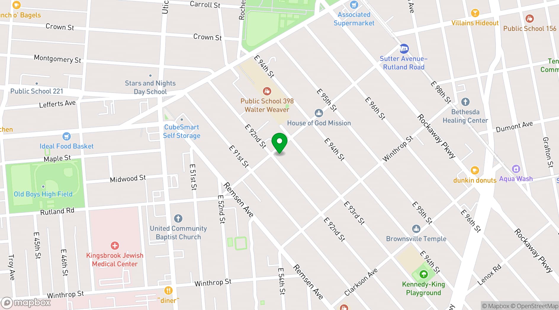 Map showing Dreams Event Hall