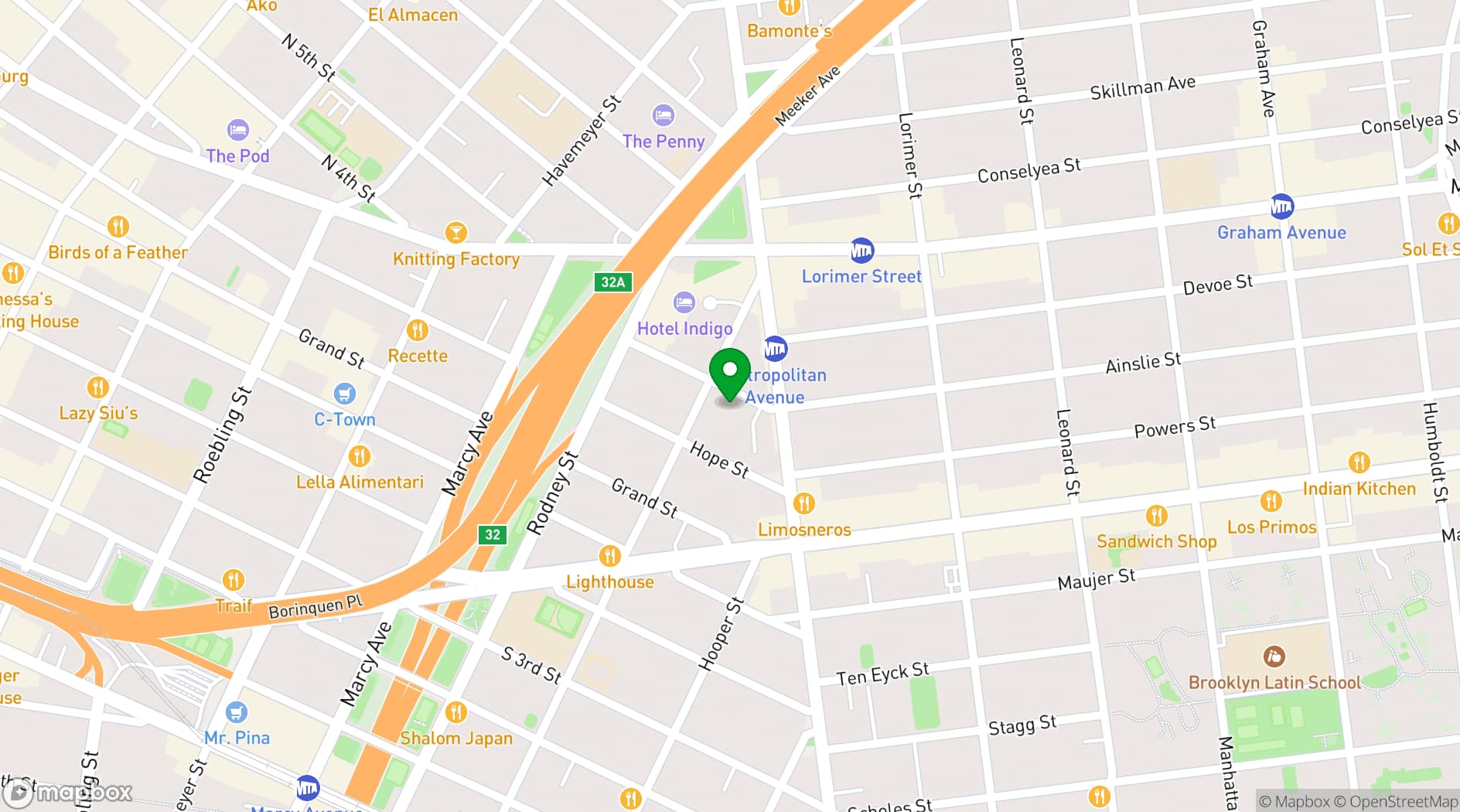 Map showing Ainslie