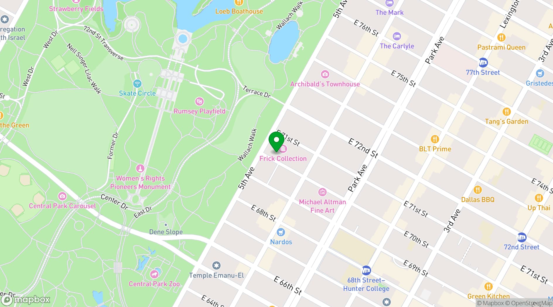 Map showing The Frick Collection