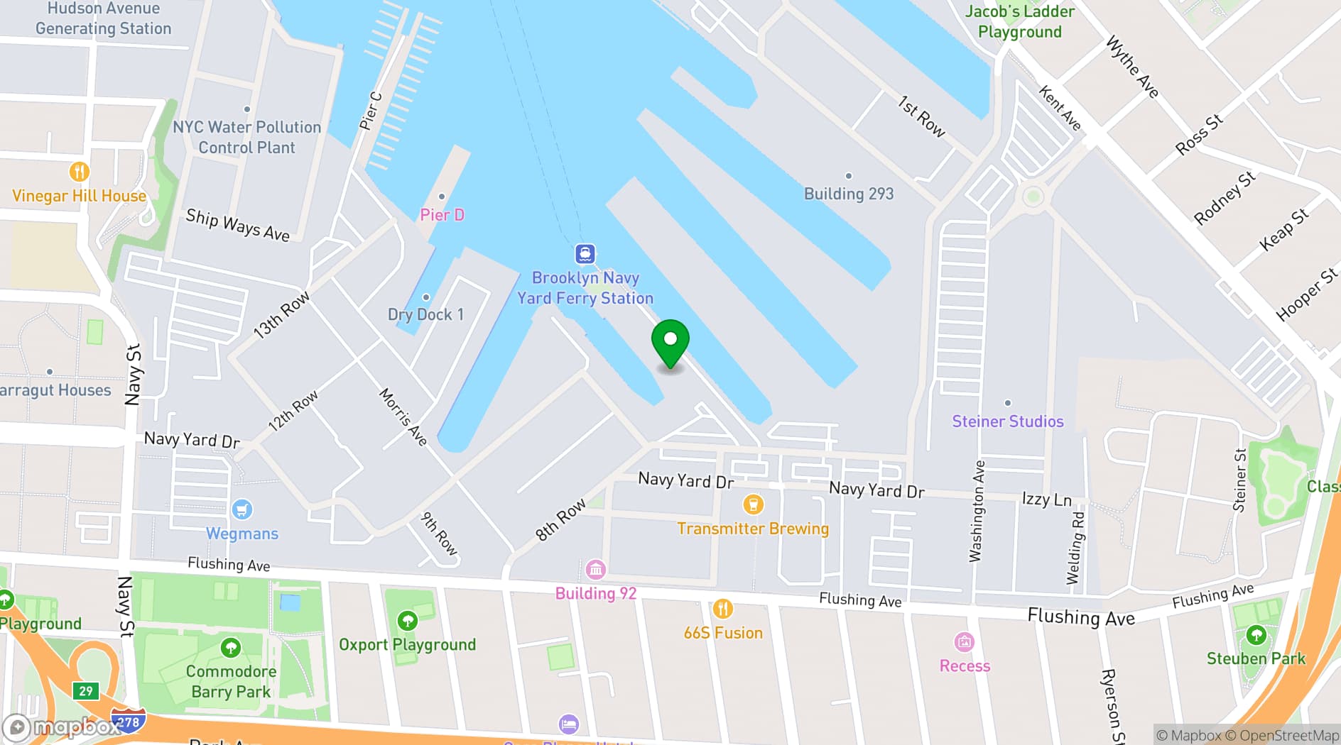 Map showing Dock 72