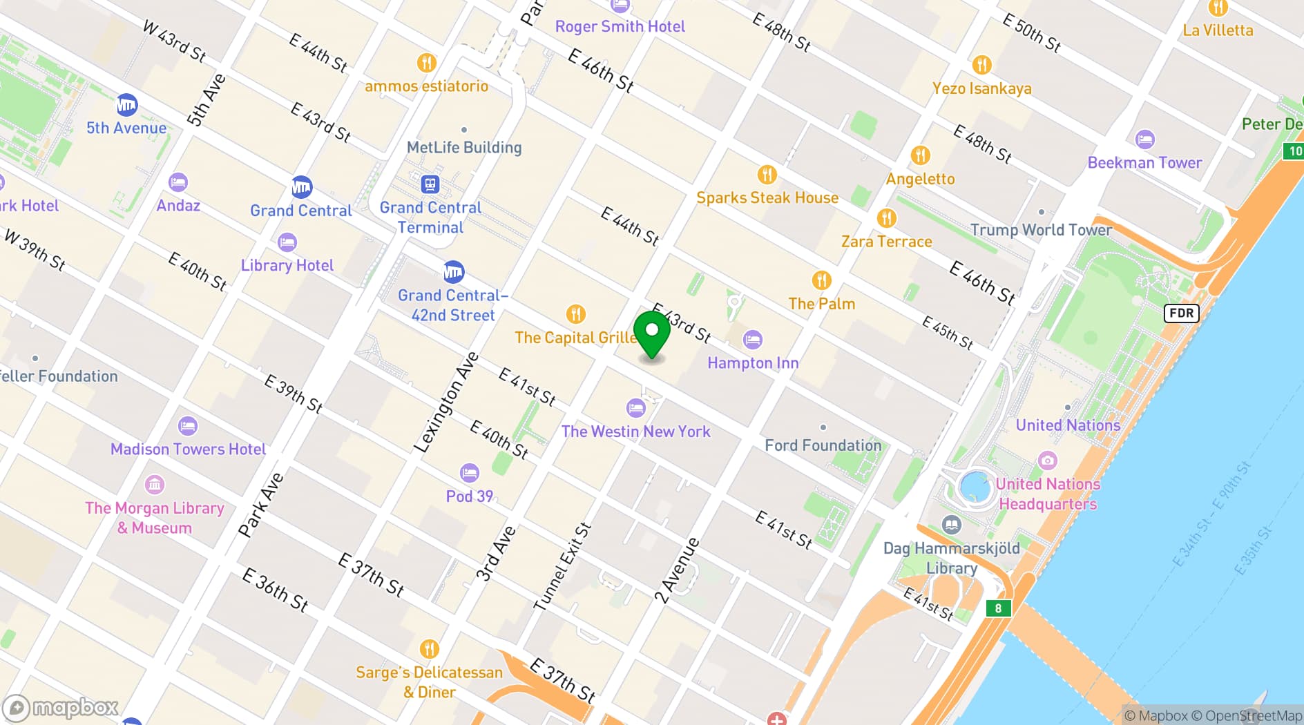 Map showing The City University of New York