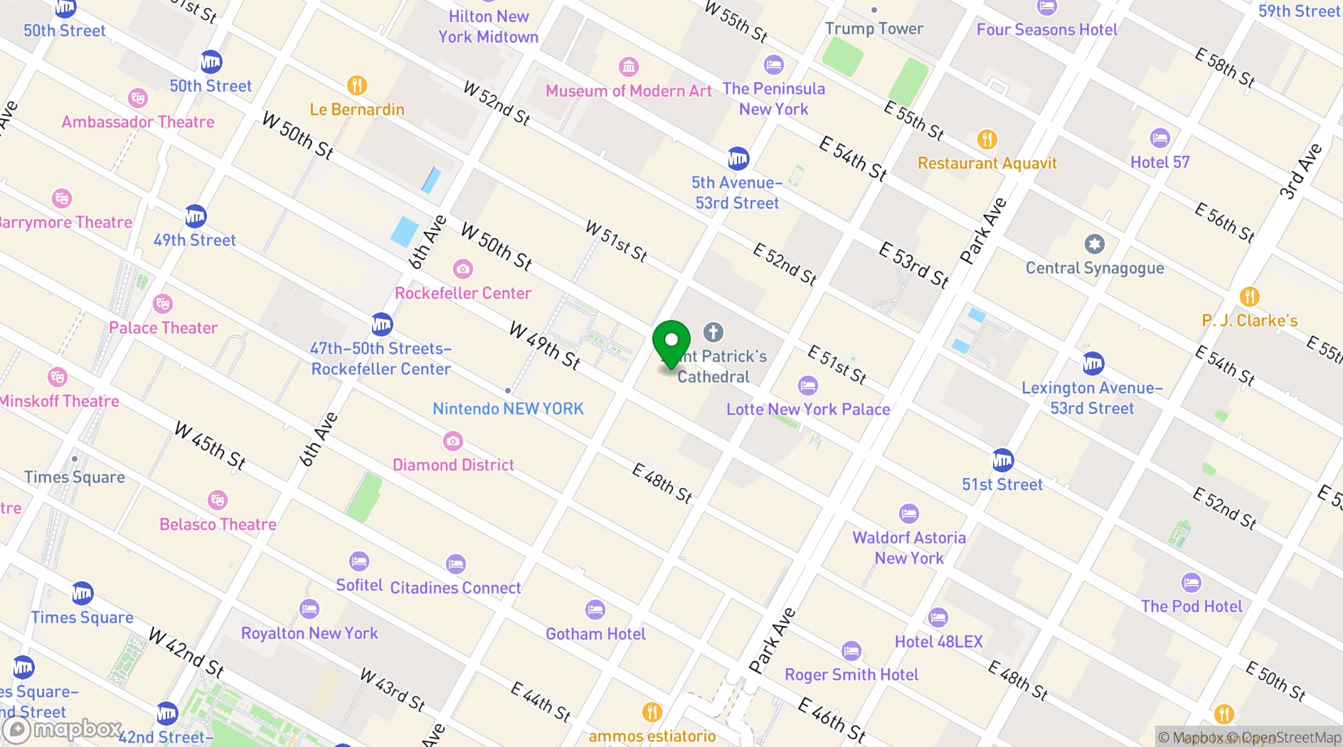 Map showing SaksWorks Flagship