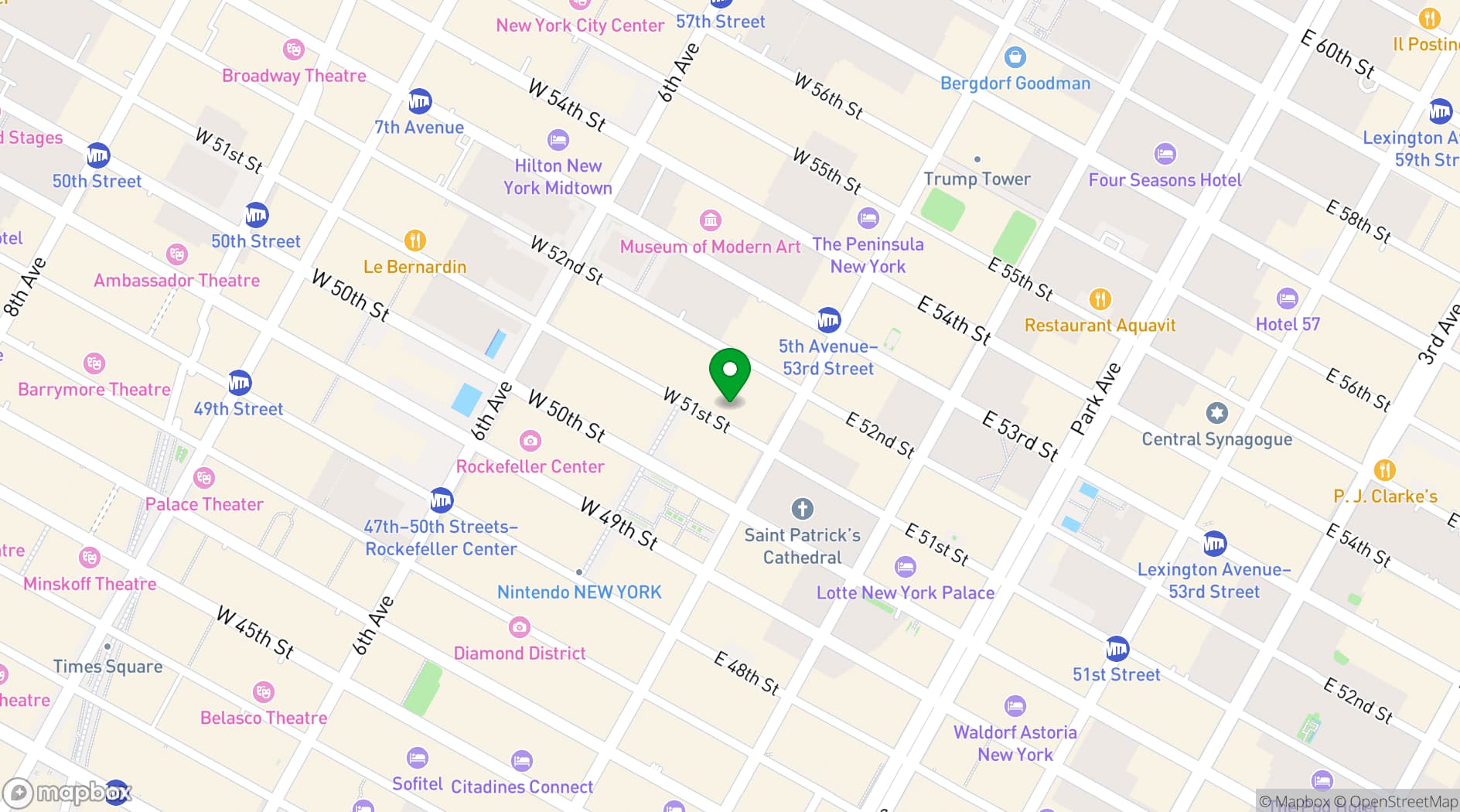 Map showing 3 West Club