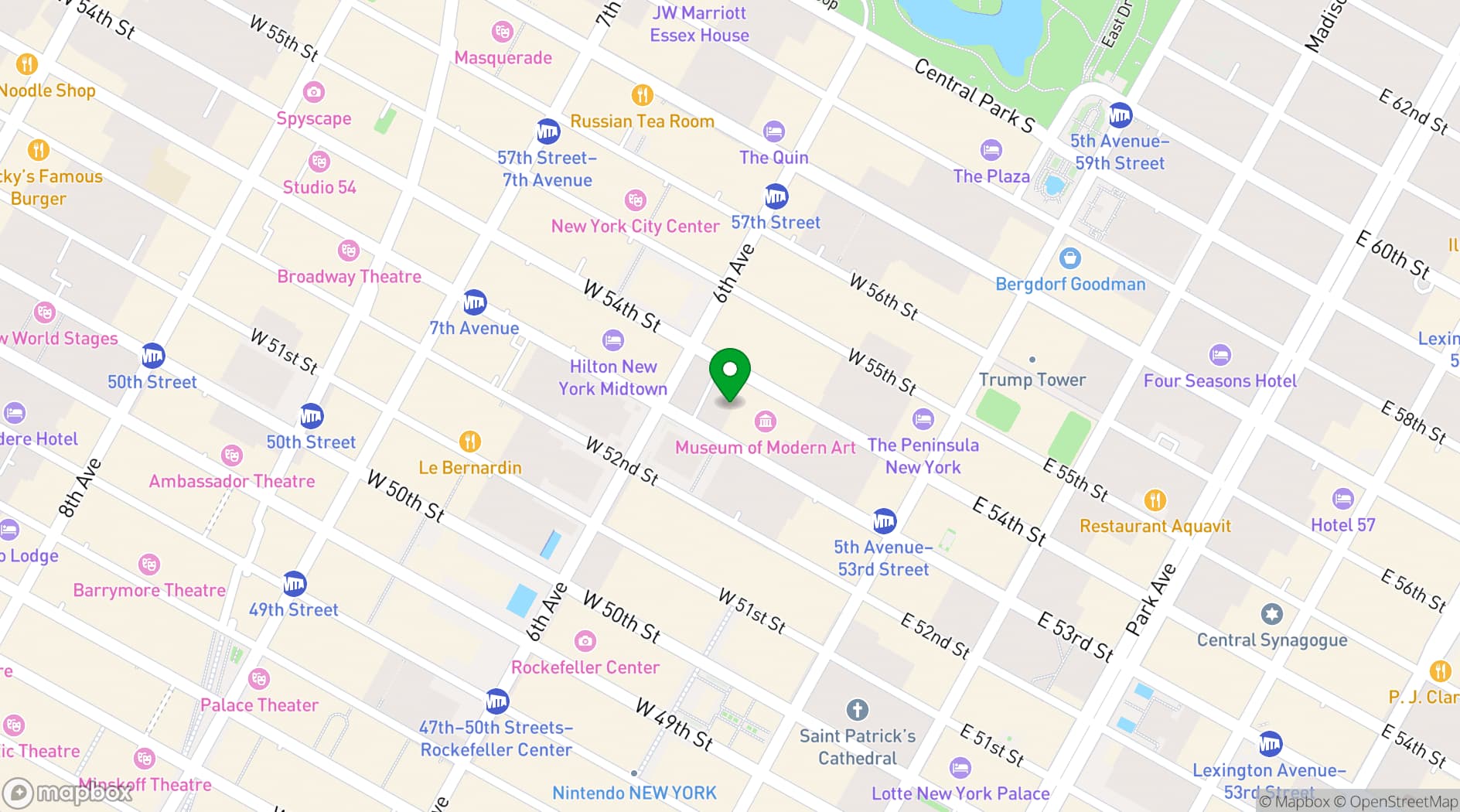 Map showing 53 Restaurant