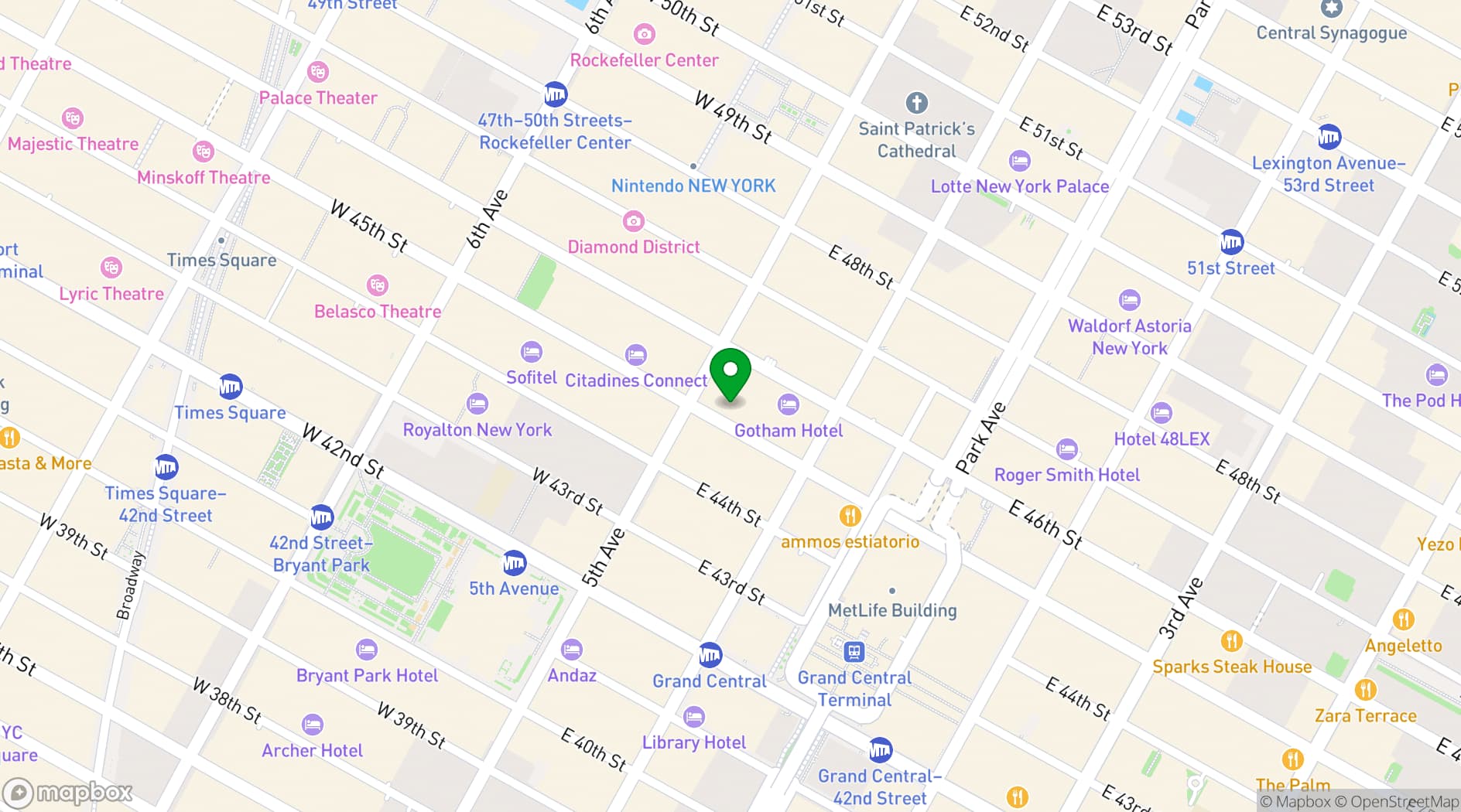 Map showing Morton's The Steakhouse
