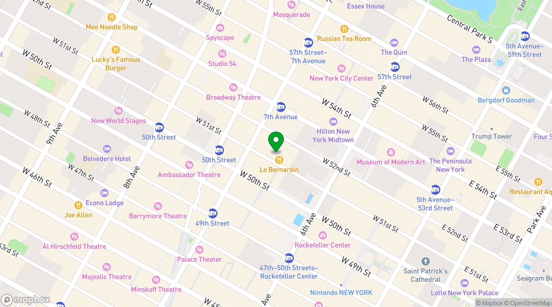 Map showing Les Salons Bernardin